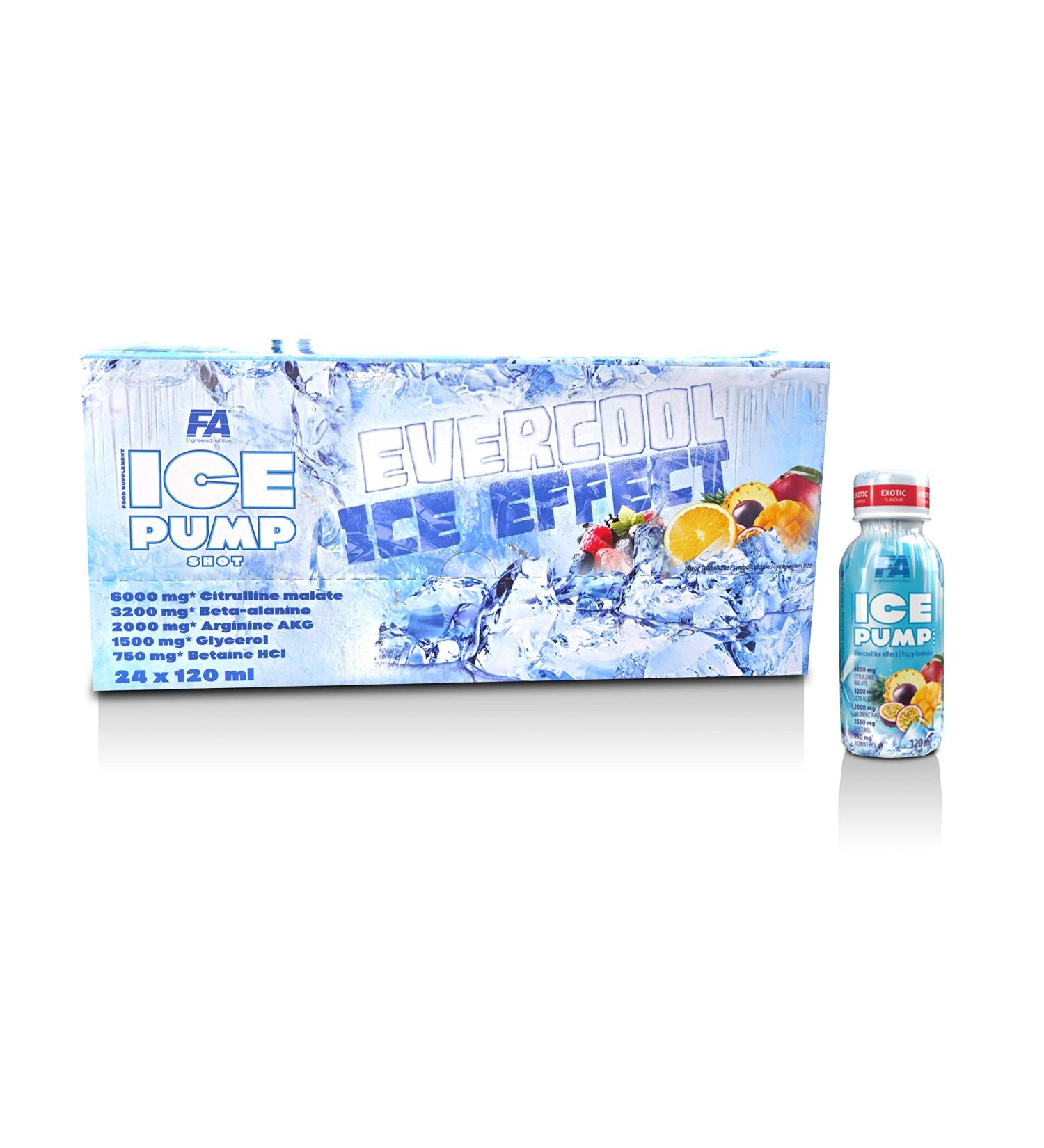 FA Fitness Authority - ICE PUMP SHOT s - 24 x 120 ml Box - Flavour: Exotic