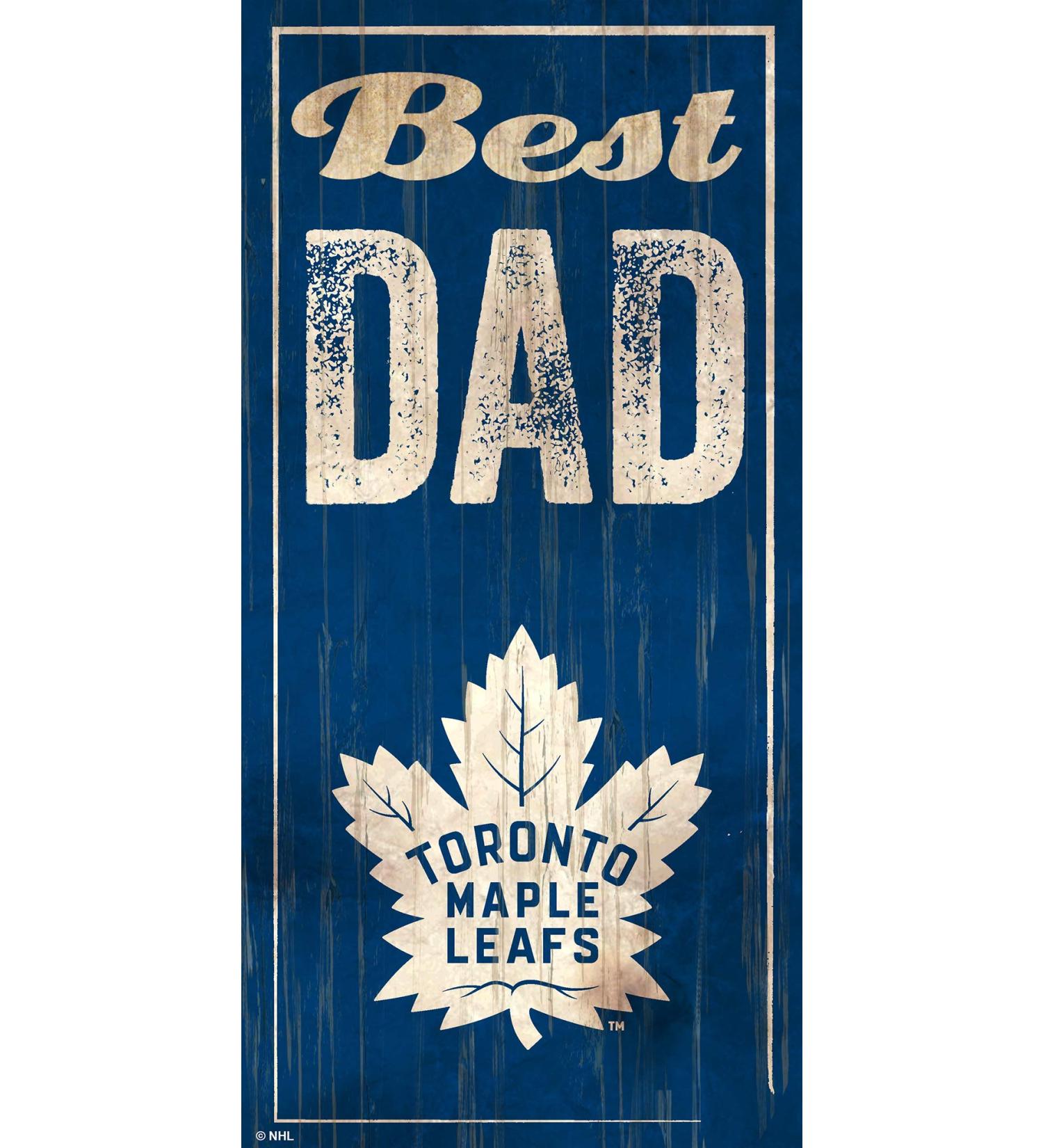 Fan Creations NHL Toronto Maple Leafs Unisex Best Dad Sign Team Color 6" x 12"