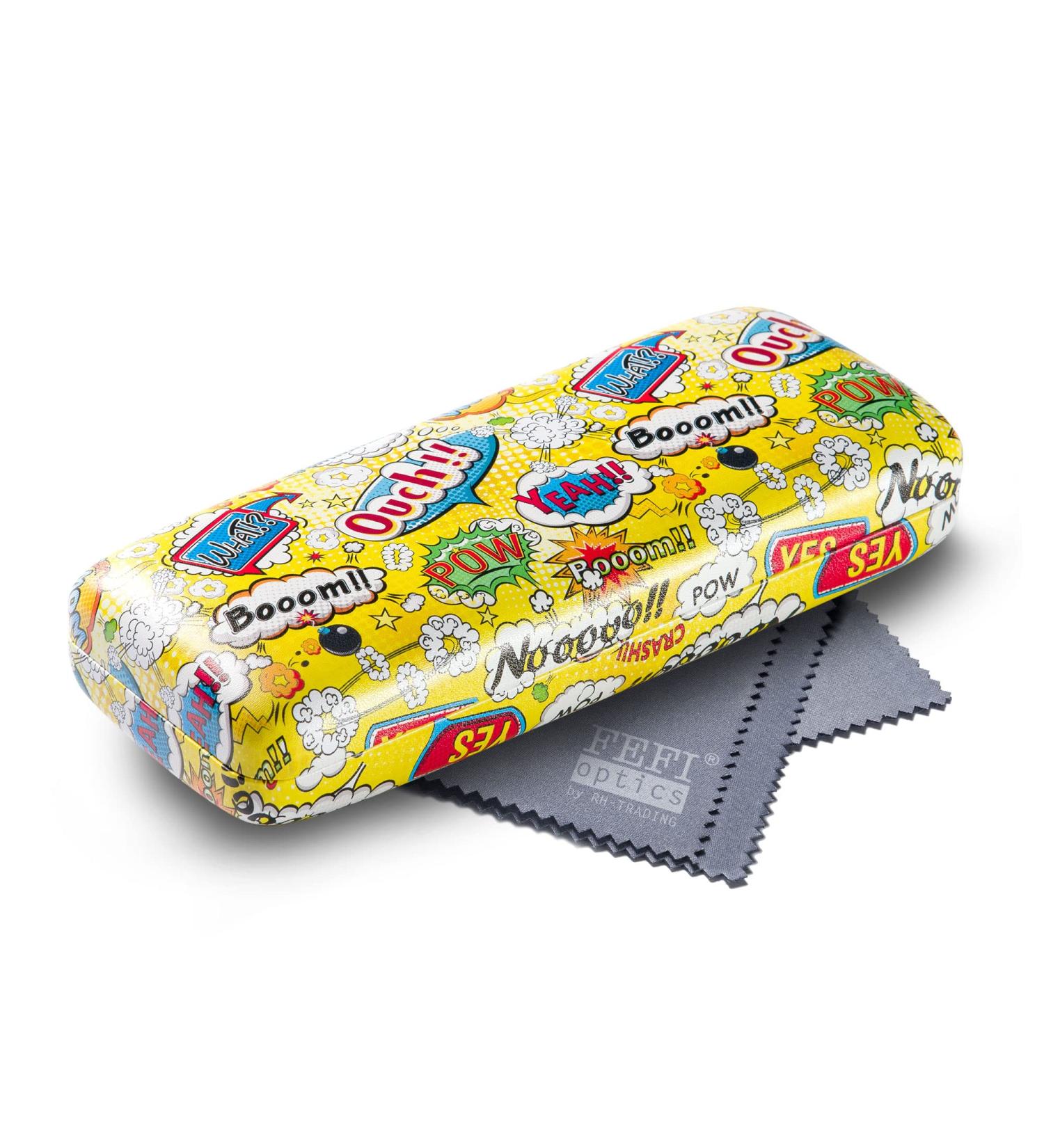 FEFI Comic Yellow Hardcase Glasses Case - Stylish & Durable International Shipping - Buy Online on GoSupps.com