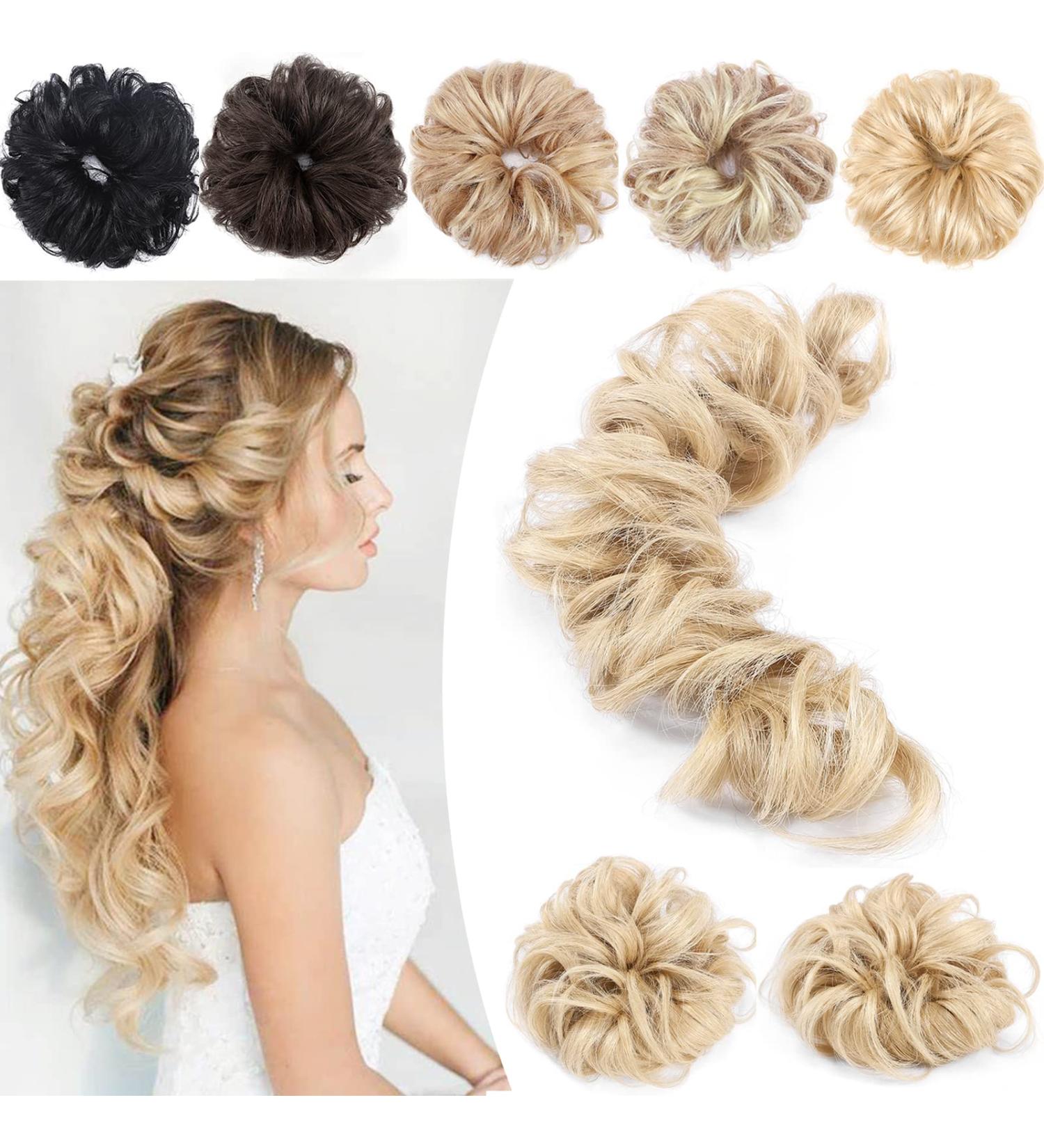 SEGO Lang Hair Part Extensions - Real Hair Messy Bun Tie Voluminous Urban Hairstyles - Middle Blond #24 (32g) - Buy Online on GoSupps.com