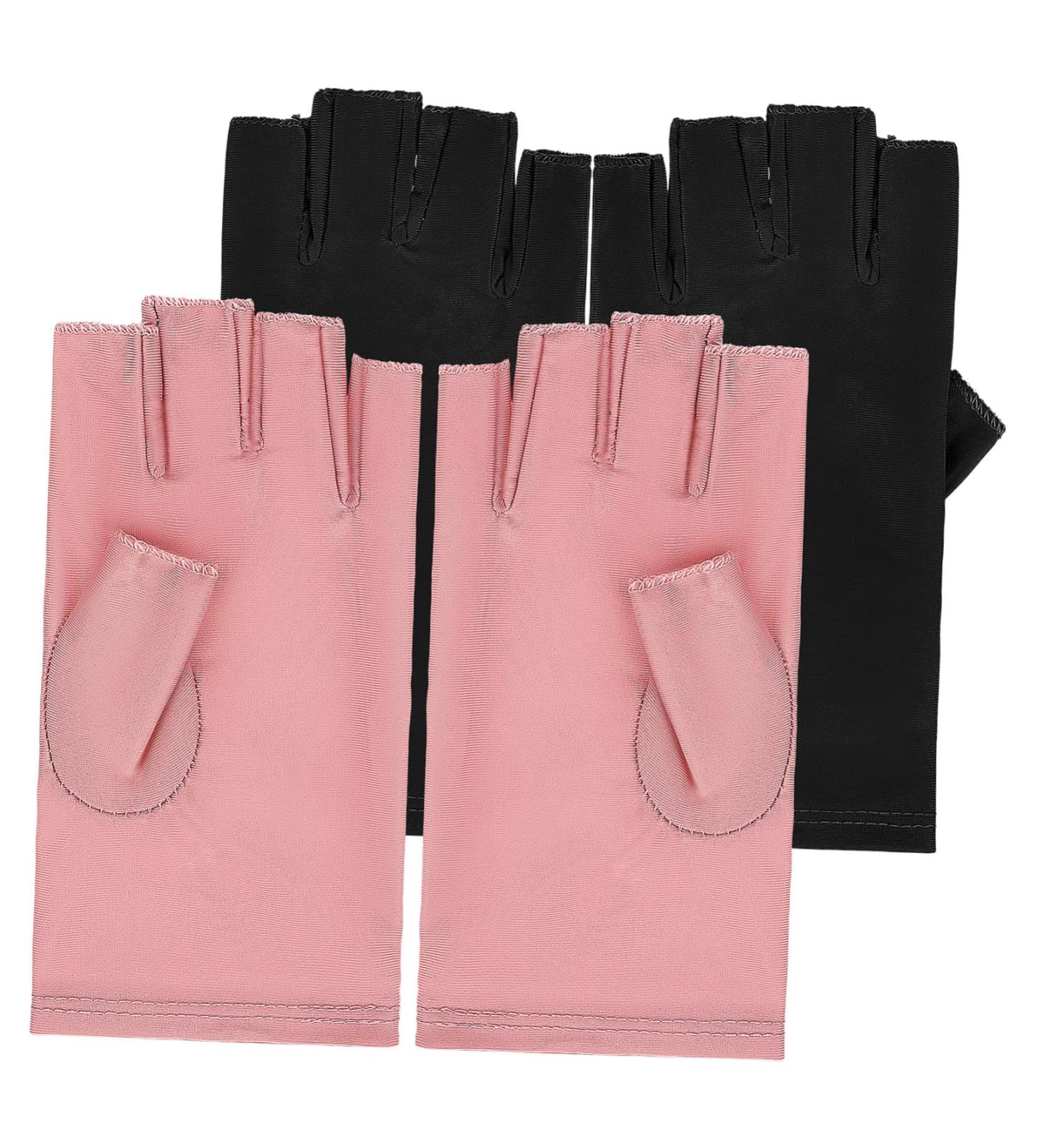 SKISUNO 2 Pairs UV Gloves Manicure Gloves Nail Gloves Gel Nail Gloves UV Rays Gloves Gloves for Gel Nails Nail UV Nail Gloves Nail Art Supplies - Buy Online on GoSupps.com