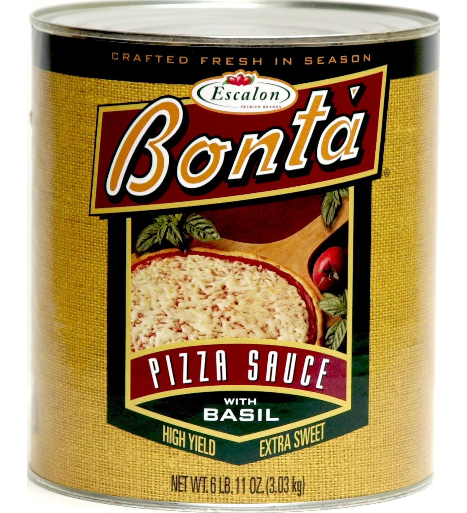 Bonta Pizza Sauce with Basil 6lb 11oz No. 10 Can - Authentic Italian Flavor for Delicious Pizzas - Buy Online on GoSupps.com