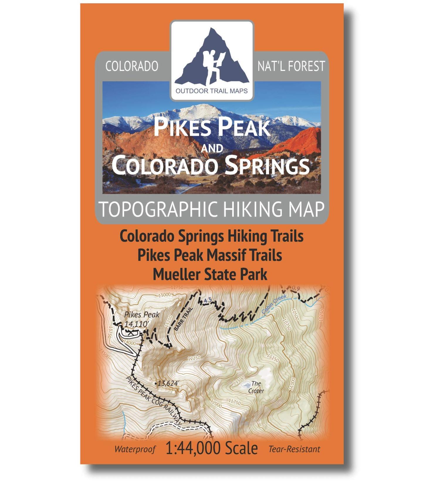 Pikes Peak & Colorado Springs Topographic Hiking Map 2020 | Outdoor Trail Maps - Buy Online on GoSupps.com