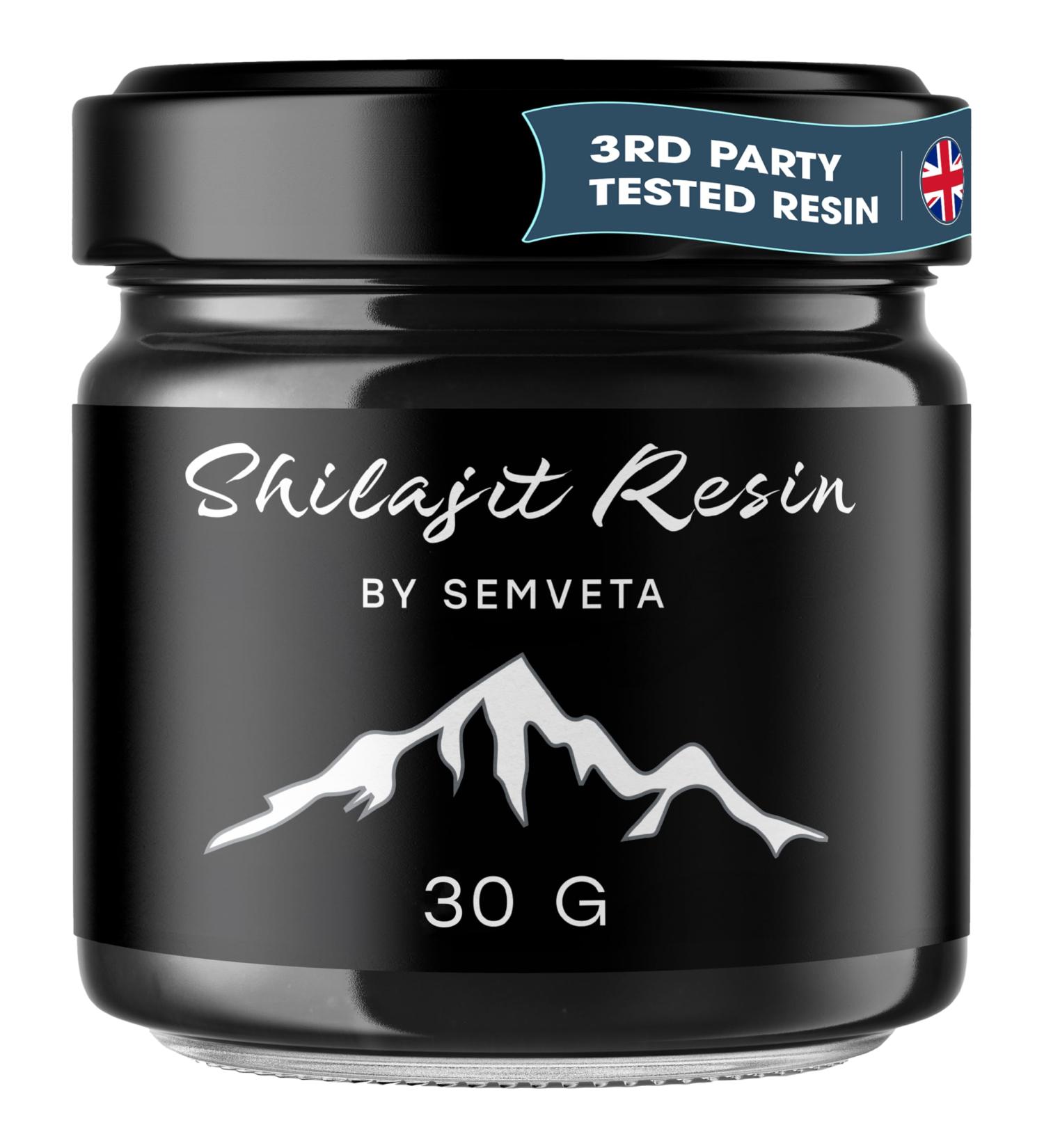 Altai Shilajit Resin - 30g - Pure Shilajit - Nutritive Mountain Shilajit Resin Cold Filtered by Semveta - 4 Month Reserve - Vitality & Mental Clarity - Authent Extraction Method - Buy Online on GoSupps.com