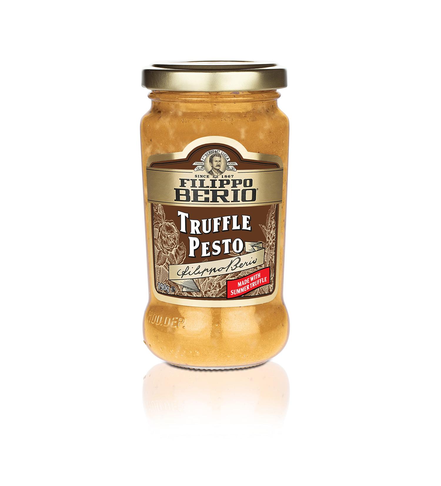 FILIPPO BERIO Truffle Pesto Italian Black Truffle Pesto Pasta Sauce 190g (Pack of 6)