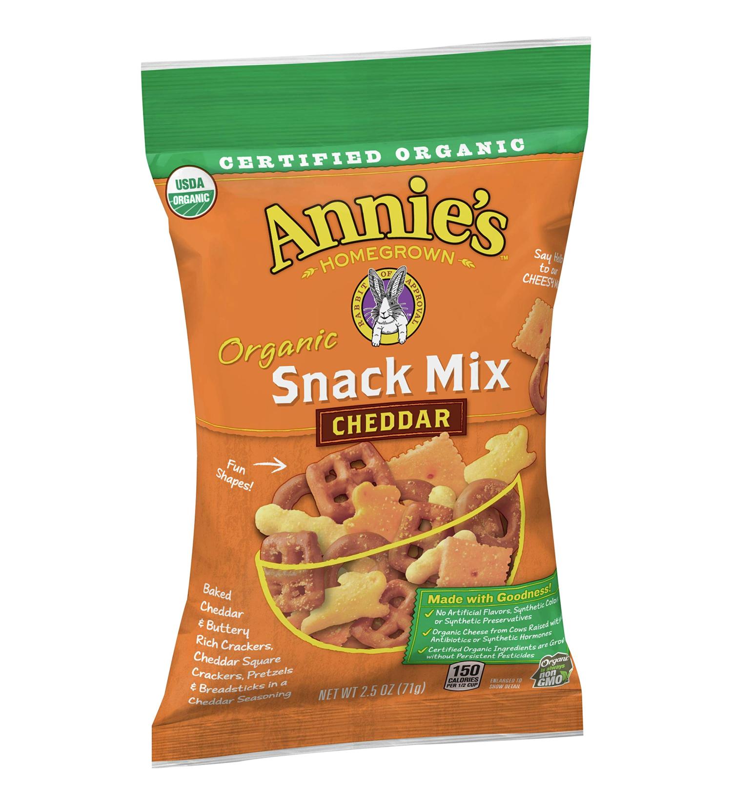 Annie's Organic Cheddar Snack Mix 2.5 oz - Pack of 12 | Healthy and Delicious Option for Snacking - Buy Online on GoSupps.com