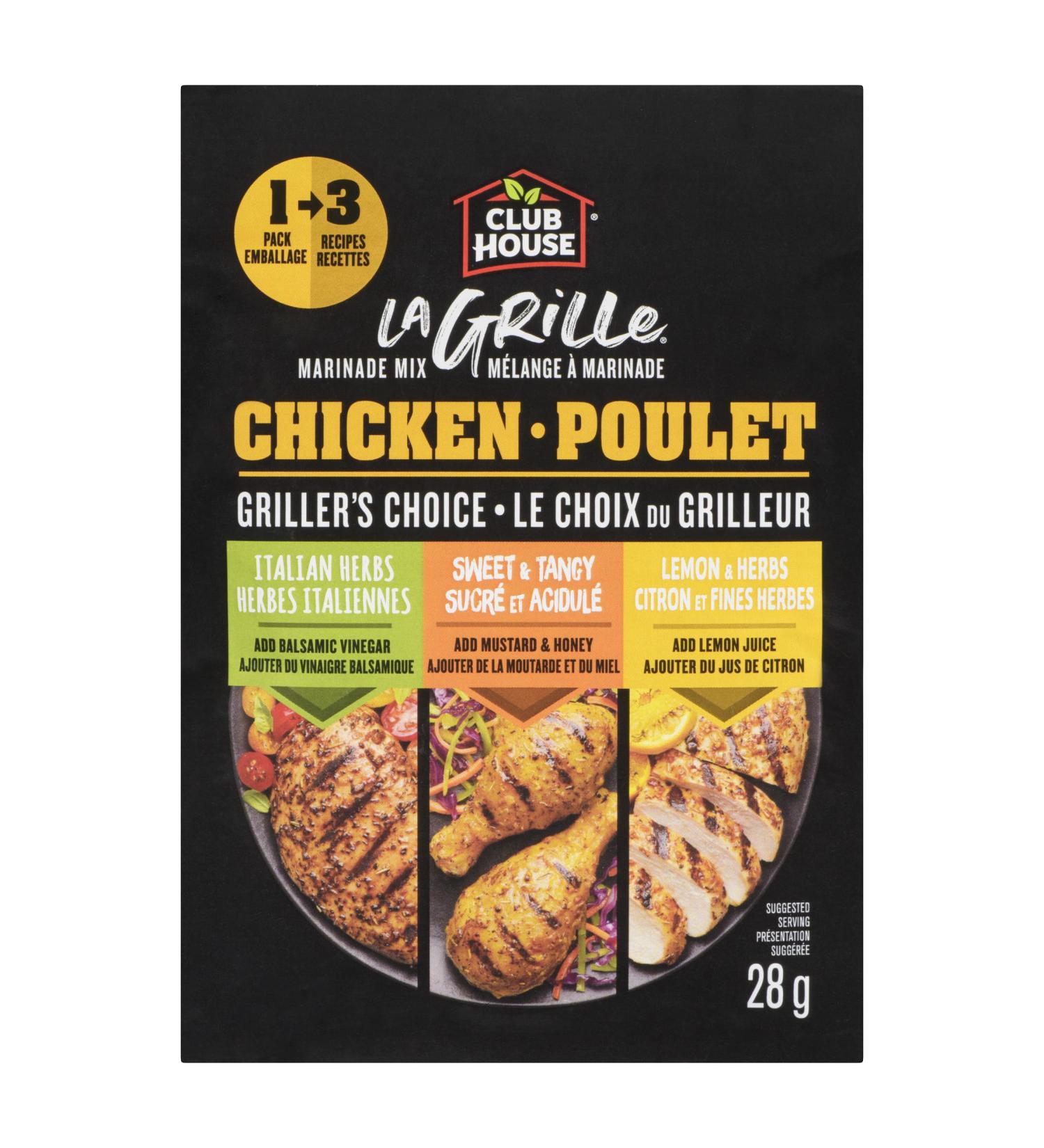 Club House La Grille Grilling Made Easy Grillers Choice Chicken Seasoning 28g - Buy Online on GoSupps.com