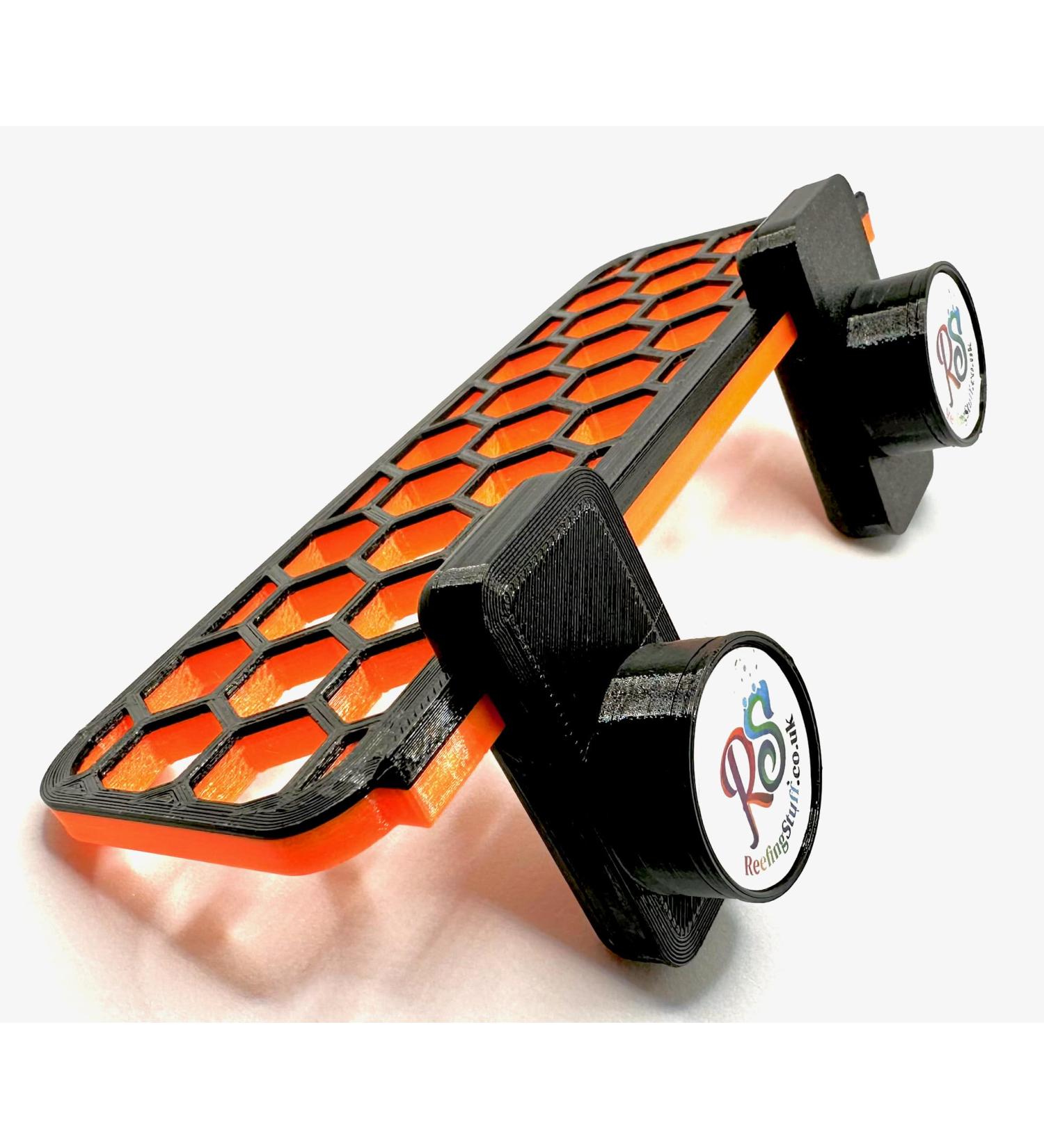 Reefing Stuff Aquarium Coral Frag Rack Magnetic Strong N52 Magnets 15cm (Black and Fluorescent Orange) Black orange - Buy Online on GoSupps.com