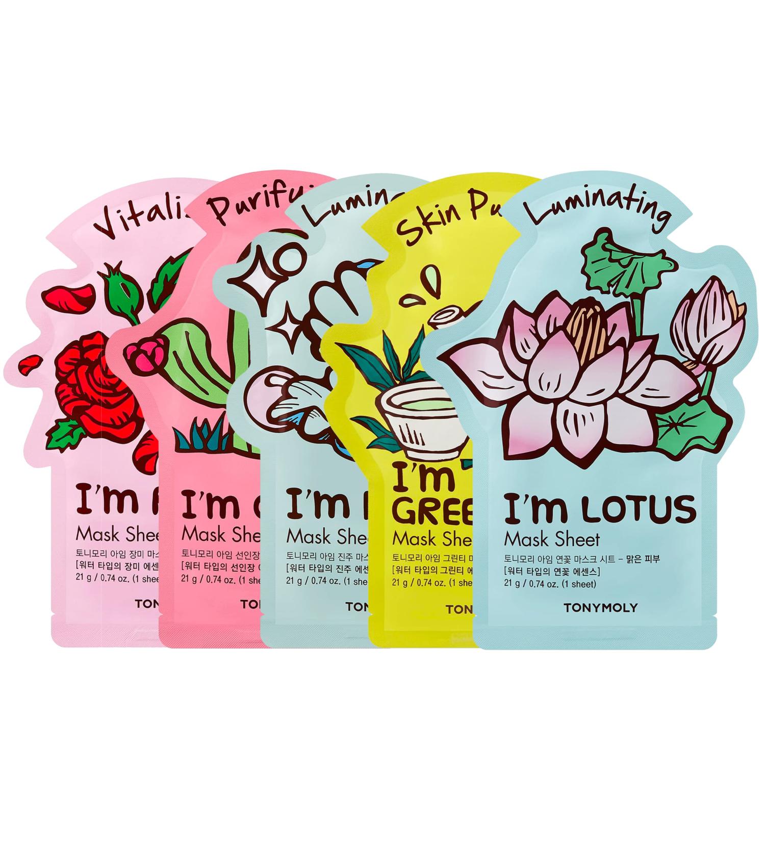 TONYMOLY I'm Real Radiance Sheet Mask Set 5 Count - Brighten and Hydrate Your Skin - Buy Online on GoSupps.com