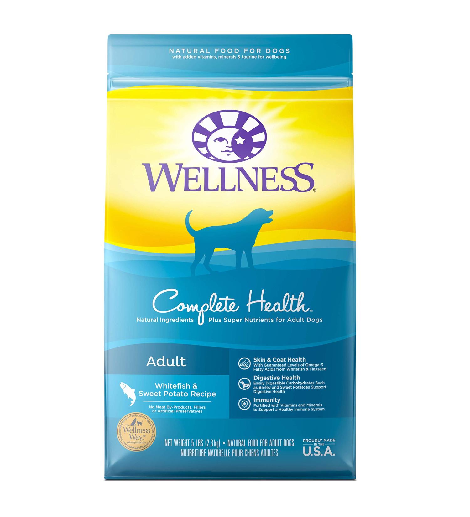 Wellness Natural Pet Food: Complete Health Dry Dog Food - Whitefish & Sweet Potato, 5 lbs - Buy Online on GoSupps.com