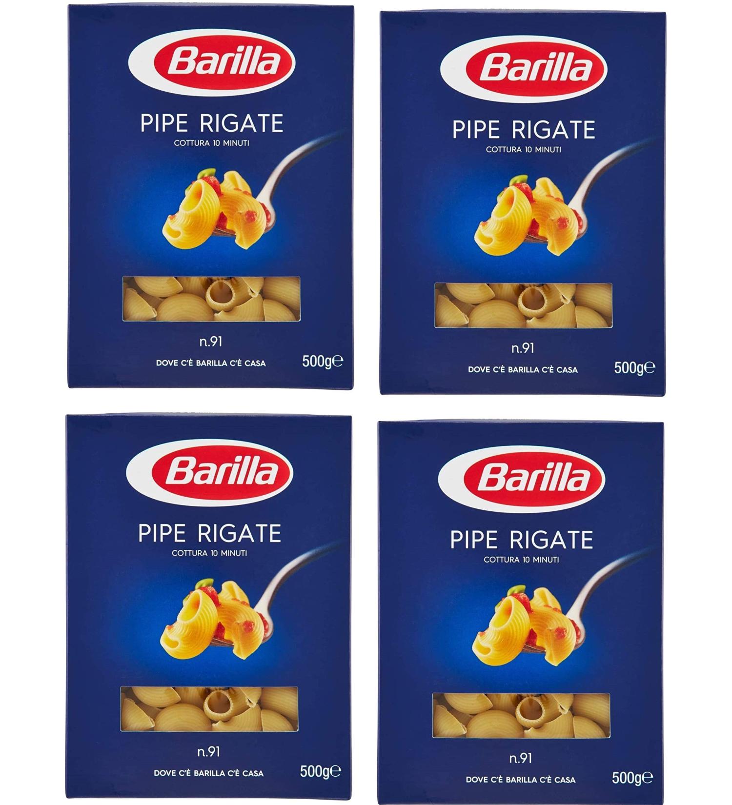  Ducomi Barilla Pipe Rigate 2kg Pack Griez pastes with quality ingredients to always be in good condition Irresistible everyday quality 2kg pack 4 x 500g (Pipe Rigate) - Buy Online on GoSupps.com