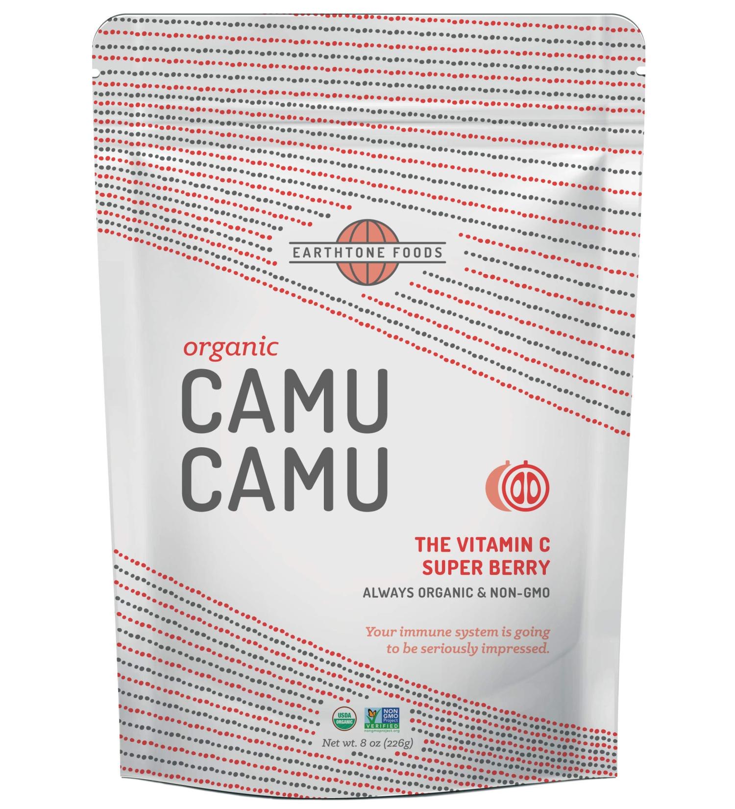 Organic Camu Camu Powder - Earthtone Foods 8 oz (226g) | Superfood Boost - Buy Online on GoSupps.com