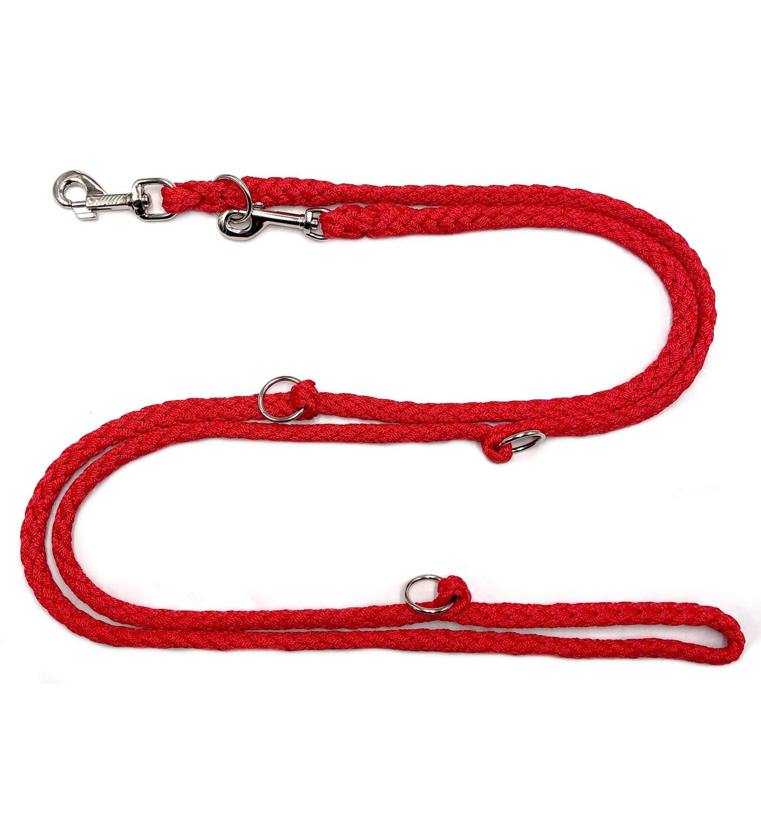 Dog leash double leash training leash for medium dogs up to 45 kg over 39 colors very stable (3.50 m red) 3.50 m red