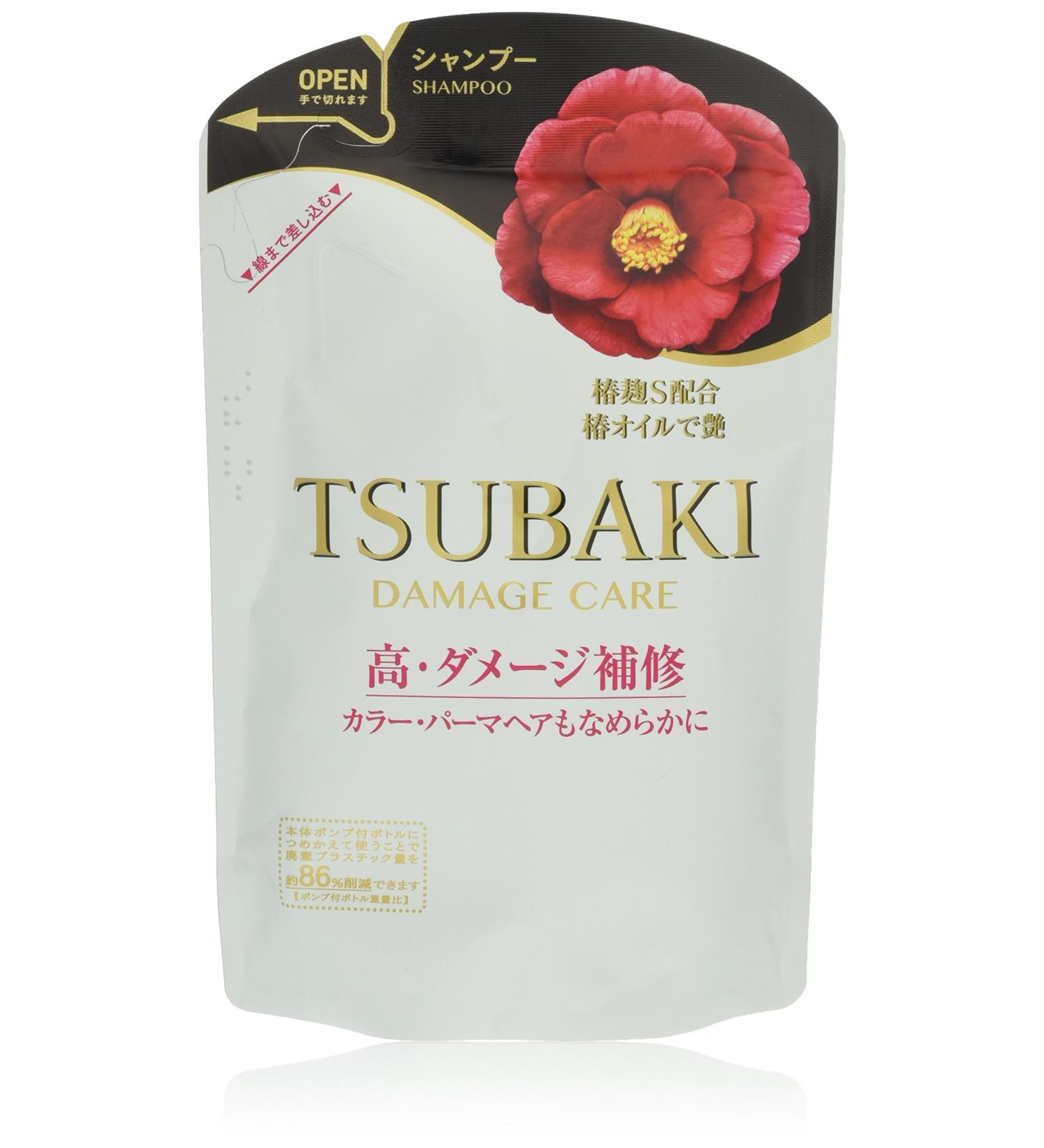 Shiseido TSUBAKI Damage Care Shampoo Refill 345ml - Buy Online on GoSupps.com