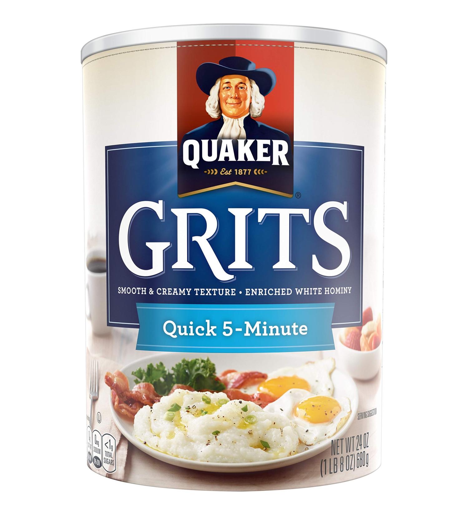 Quaker 5-Minute Grits 24 oz - Quick & Easy Breakfast Staple - Buy Online on GoSupps.com