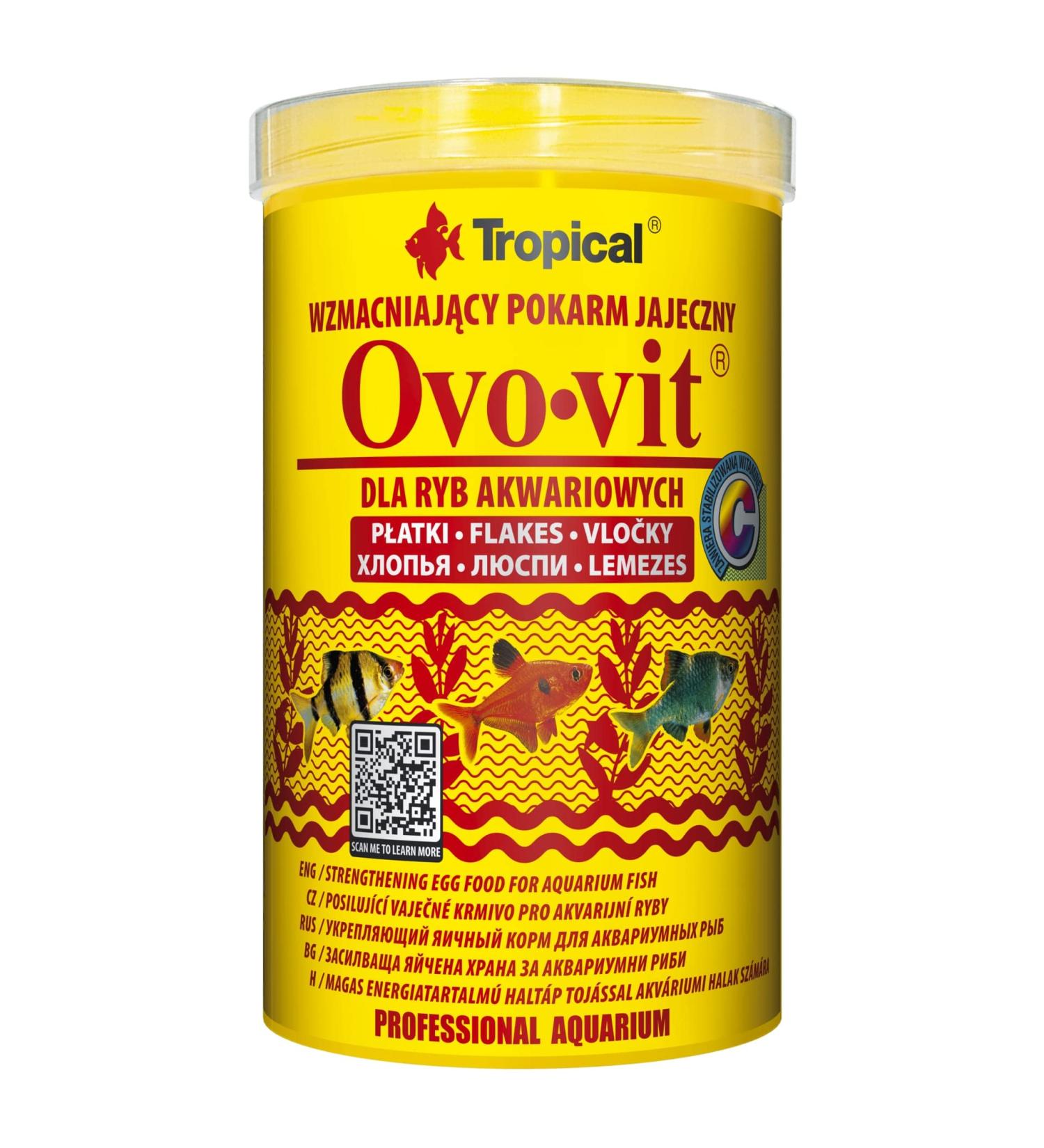 Tropical OVO-VIT 1000ml / 200g - Fortifying Egg Food for Aquarium Fish - Buy Online on GoSupps.com