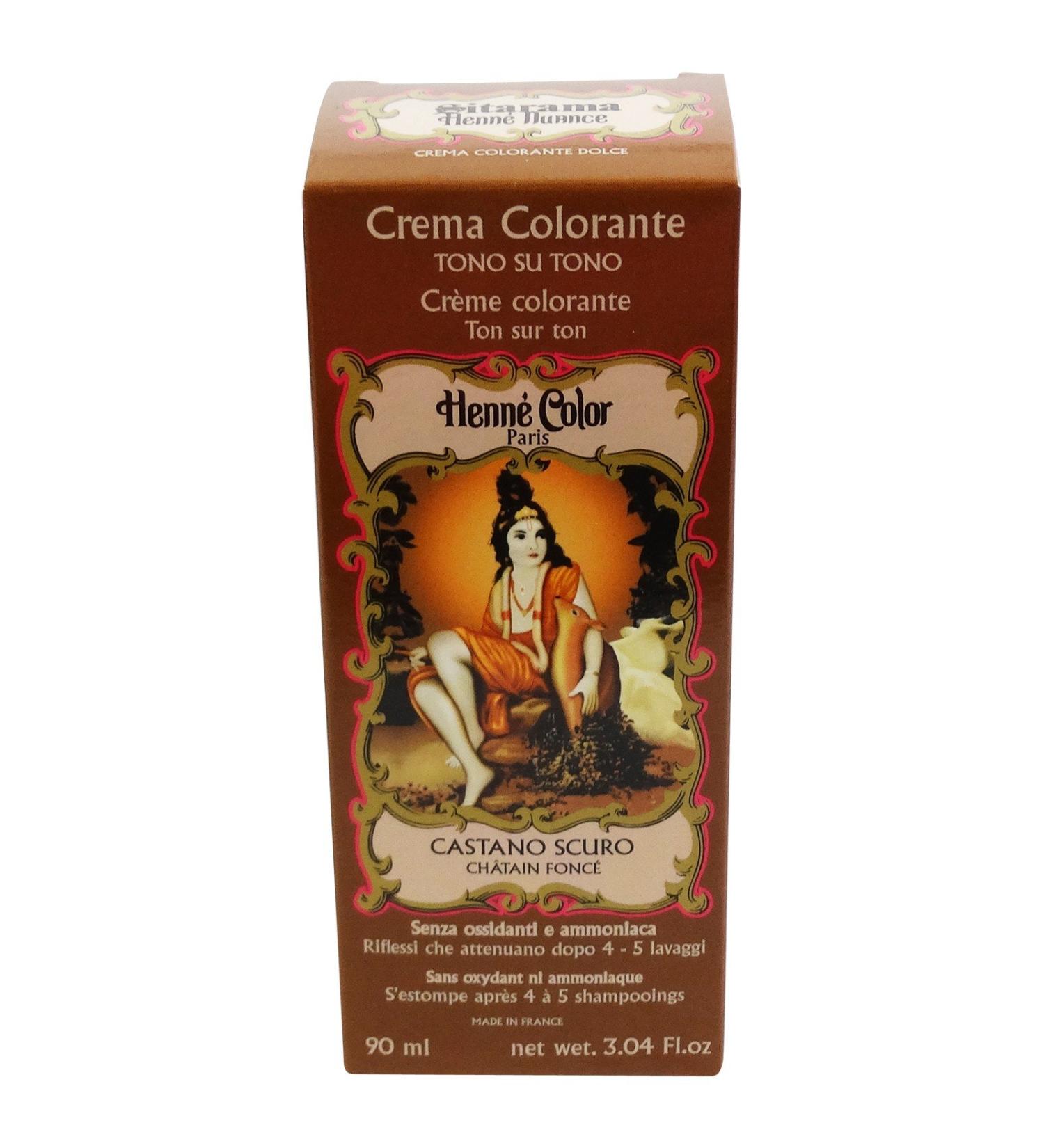 SITARAMA Henn Color - Henna Colouring Cream - Dark Chestnut - Free from oxidants ammonia p-phenylenediamine (PPD) resorcinol synthetic fragrances and heavy metals