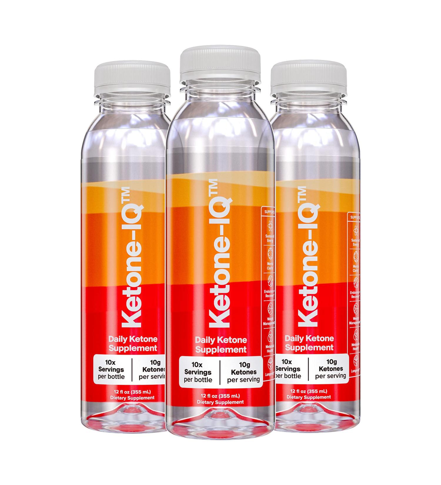 H.V.M.N. Ketone IQ - Fuel Your Body with Pure Ketones - 30 Servings, Sugar-Free, Salt-Free, Caffeine-Free - New & Improved Formula (12 Fl Oz x 3) - Buy Online on GoSupps.com