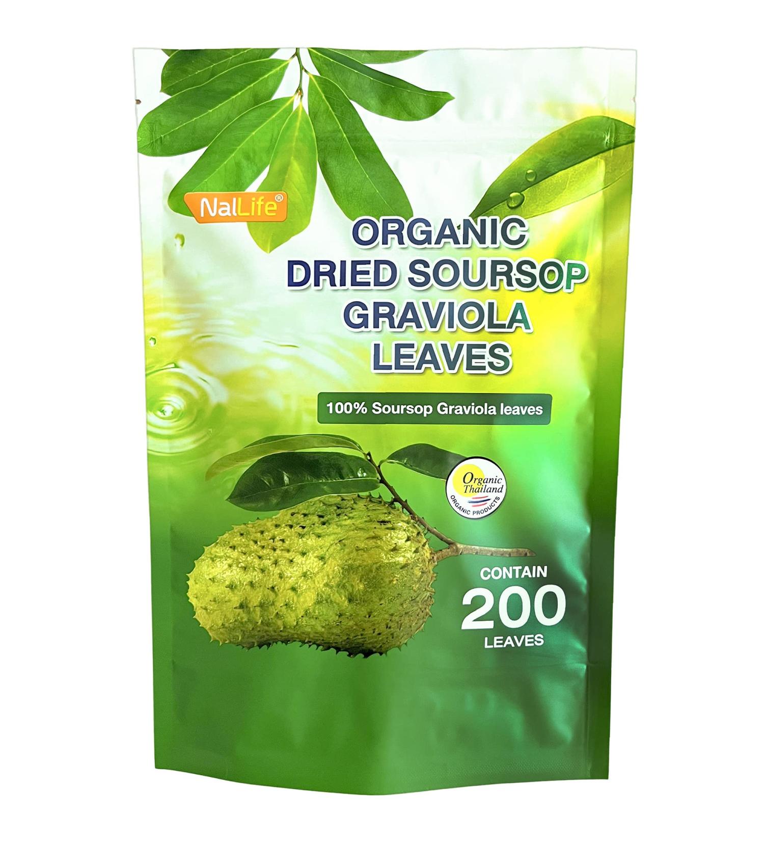 NalLife ORGANIC Soursop Graviola Tea Leaves - 200 Leaves - Pure and Natural - Buy Online on GoSupps.com
