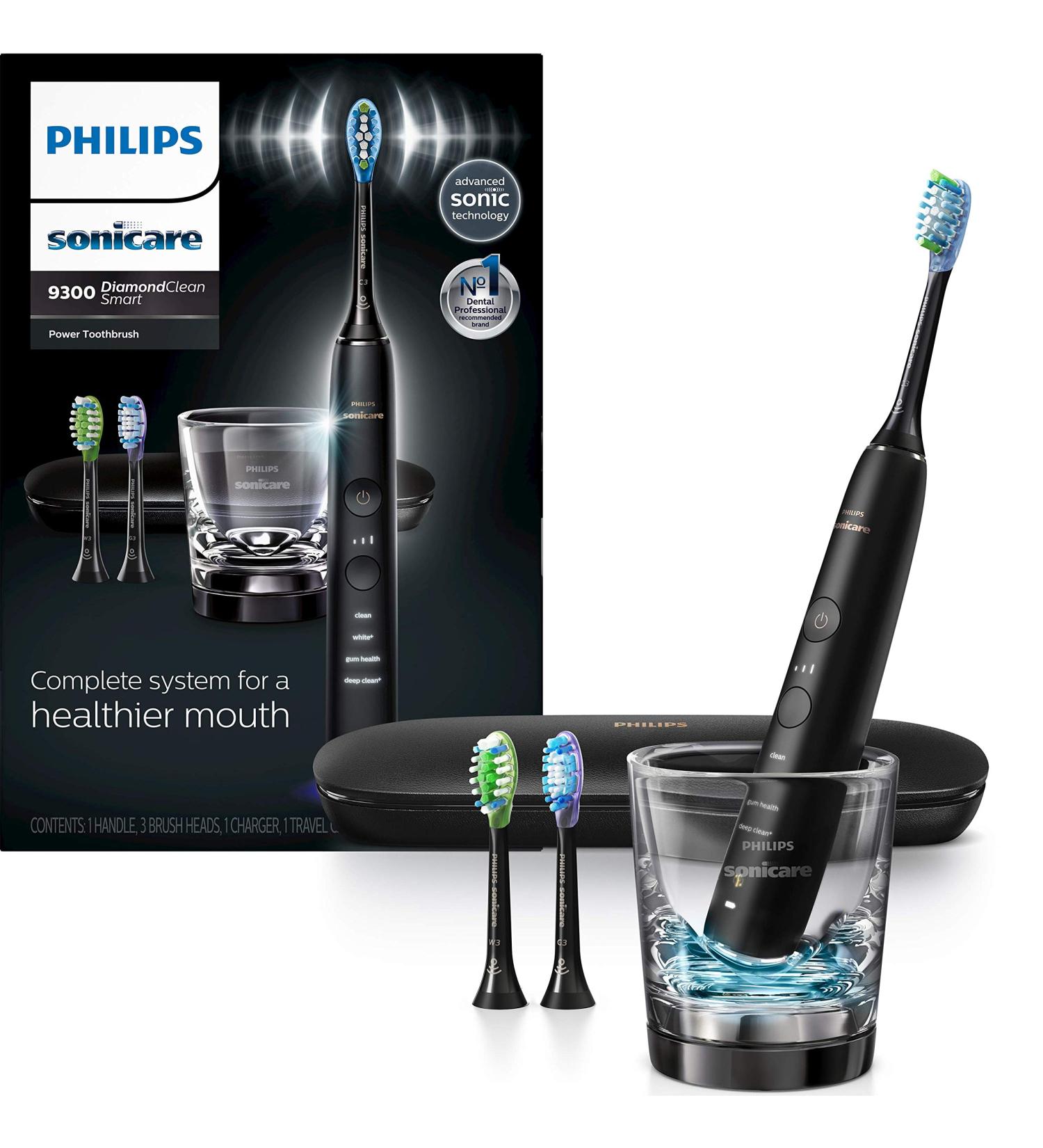 Philips Sonicare DiamondClean Smart 9300 Electric Toothbrush HX9903/11 - Black - Buy Online on GoSupps.com