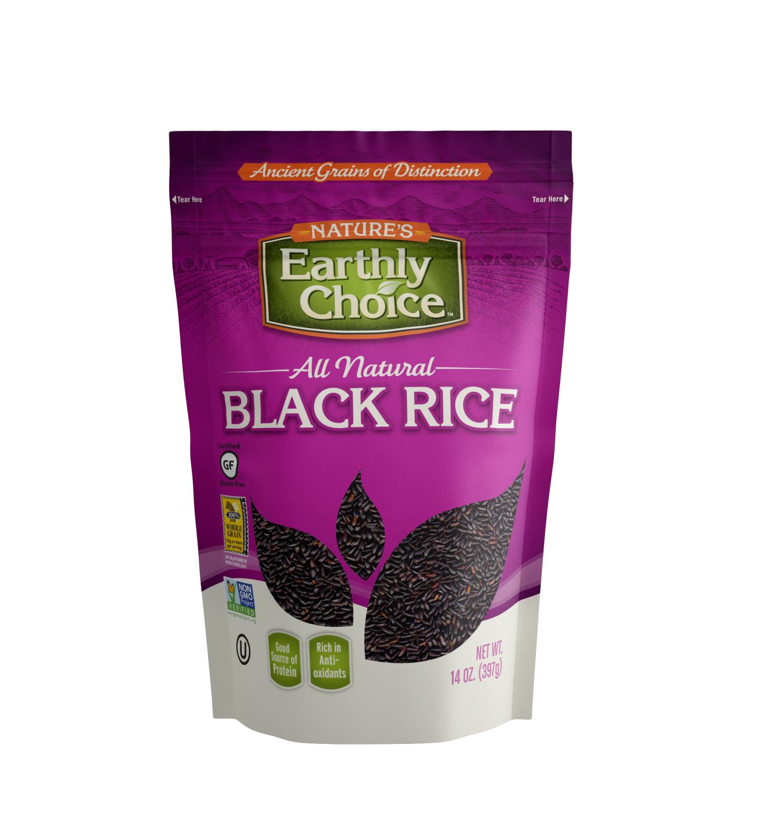 Nature's Earthly Choice Black Rice - 14 oz | All Natural, Gluten-Free Superfood - Buy Online on GoSupps.com