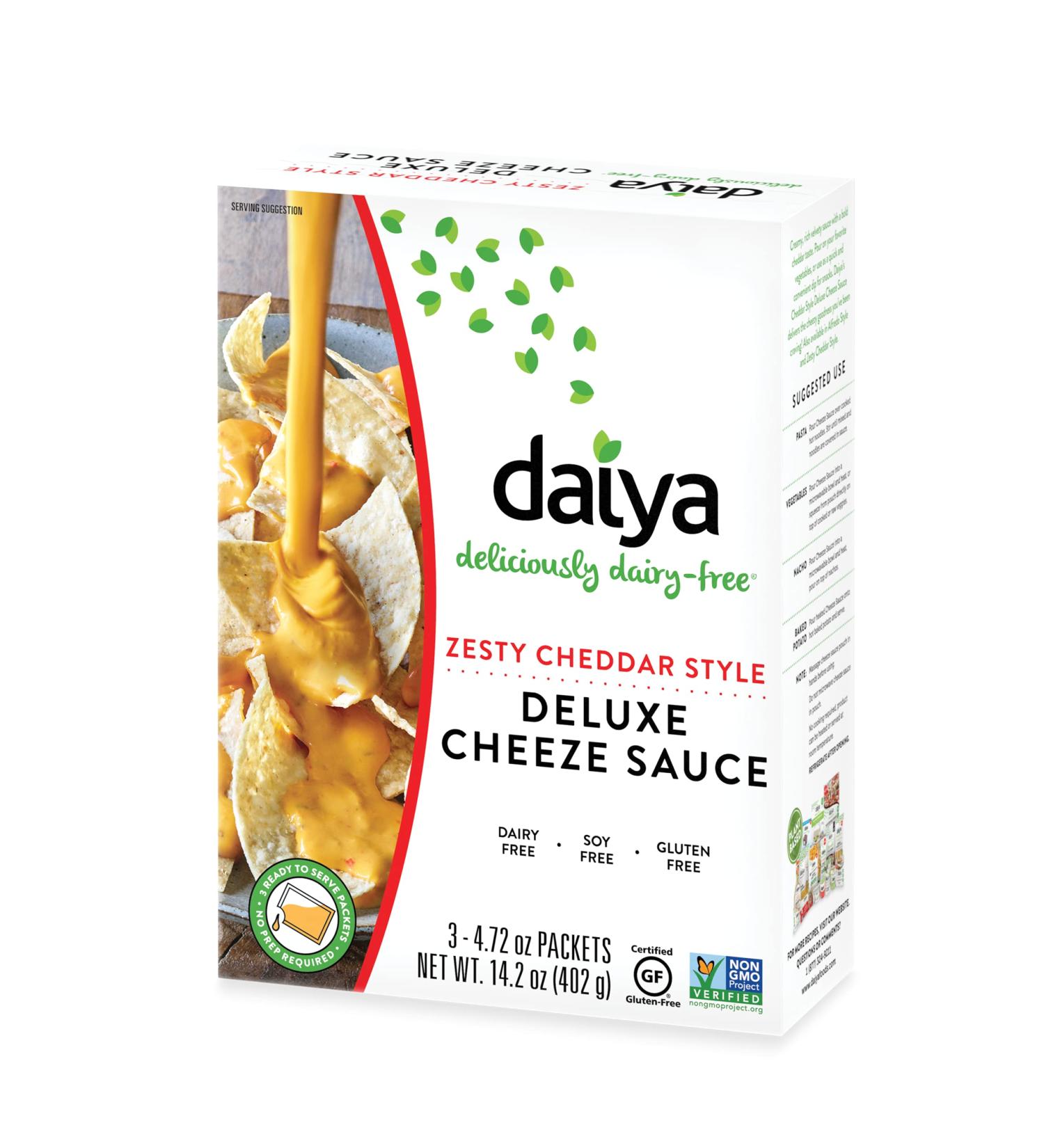 Buy Daiya Zesty Cheddar Cheeze Sauce - Vegan Nacho Cheese & Queso Dip | 3 Packets | Dairy Free, Gluten Free, Soy Free - Buy Online on GoSupps.com