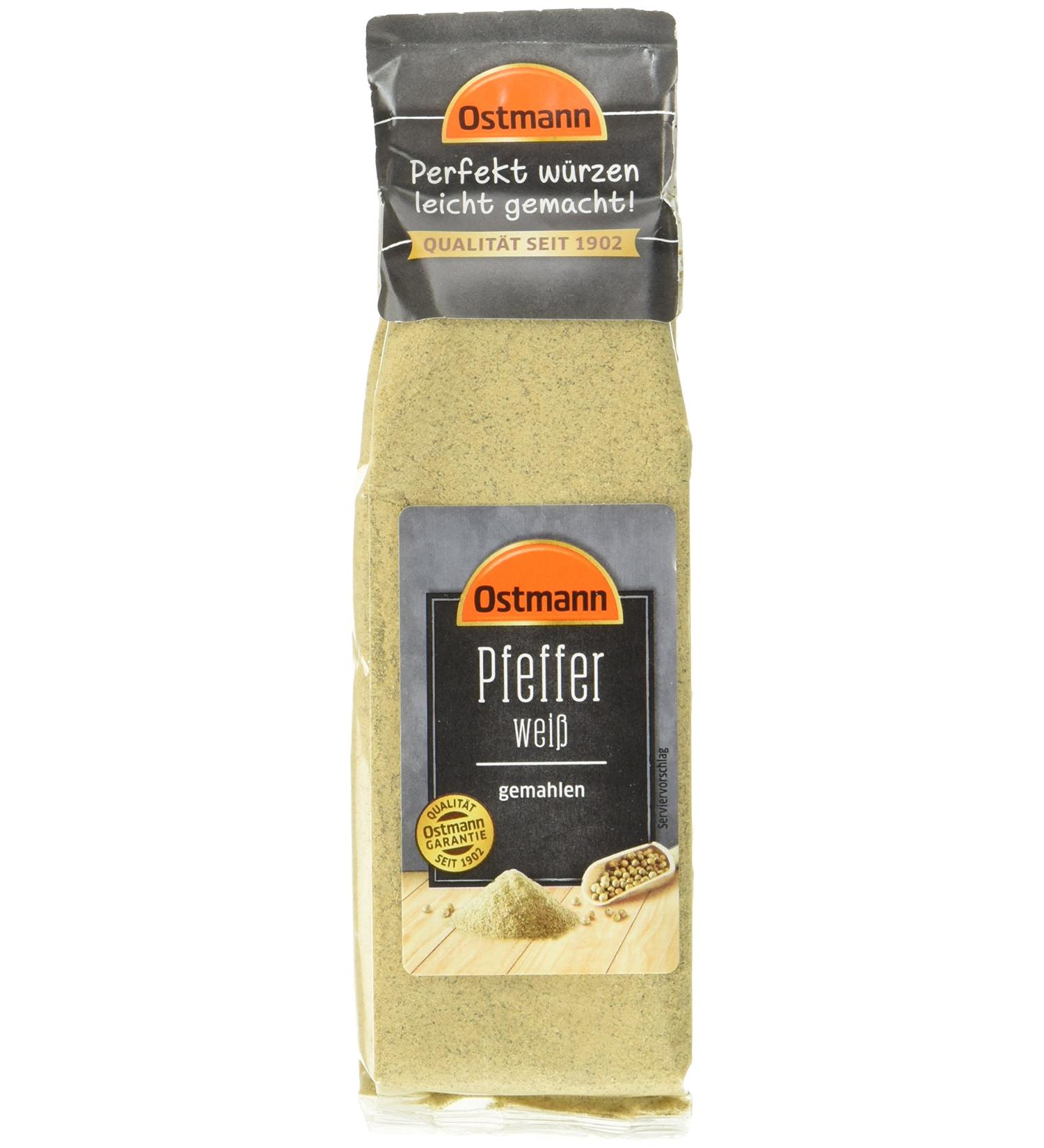 Ostmann White Pepper Ground - 3 Pack (180g) | Premium Spices for International Shipping - Buy Online on GoSupps.com