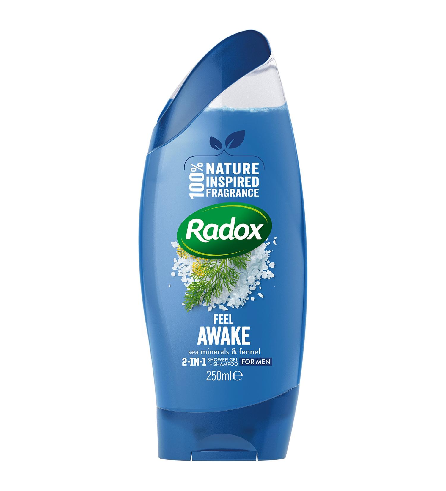 Radox Feel Good 2-in-1 Shower and Shampoo - Pack of 6 x 250ml | International Shipping Available - Buy Online on GoSupps.com