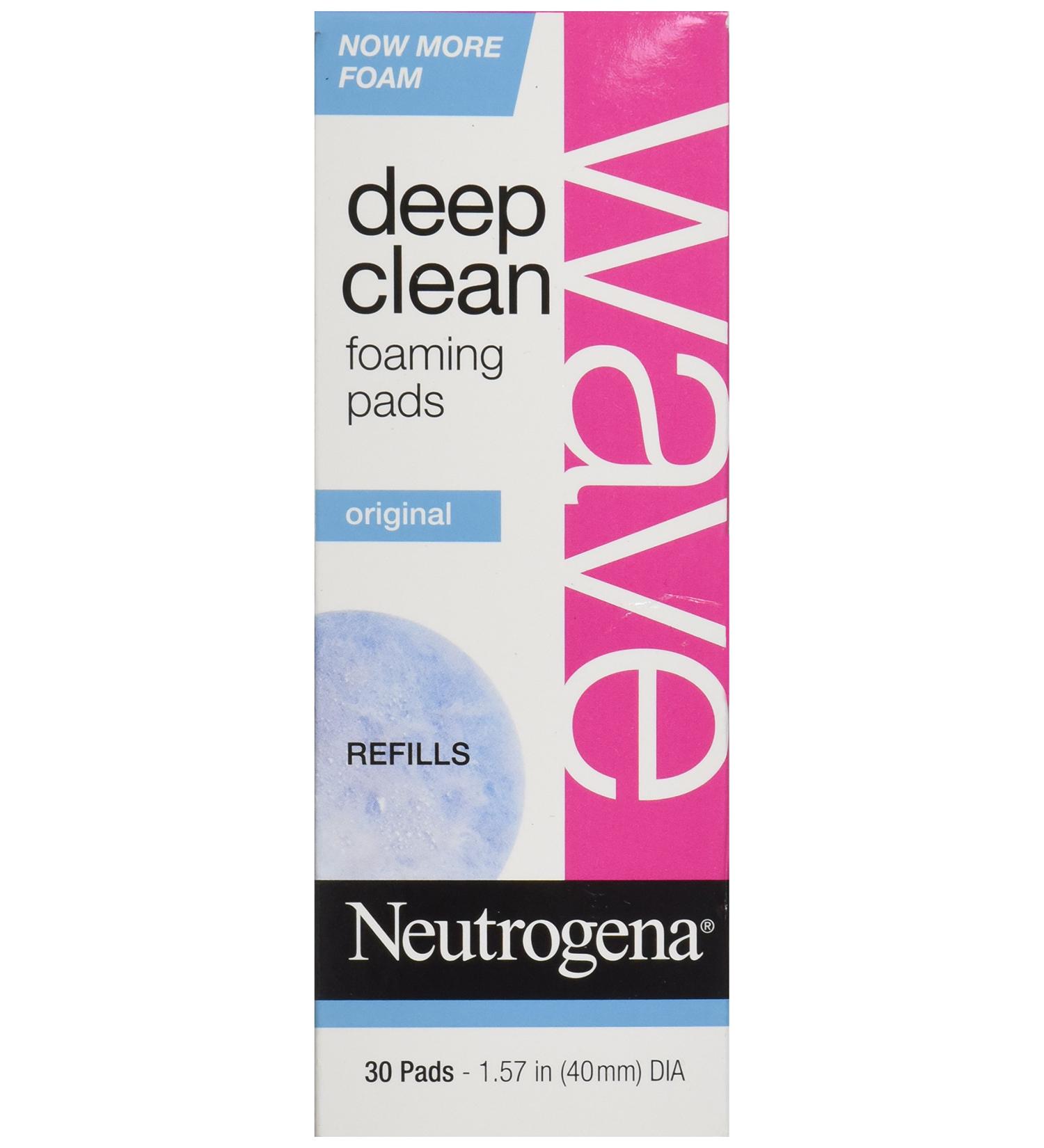 Neutrogena Wave Deep Clean Foaming Refill Pads 30 ct - Gentle Exfoliation and Deep Cleansing - Buy Online on GoSupps.com