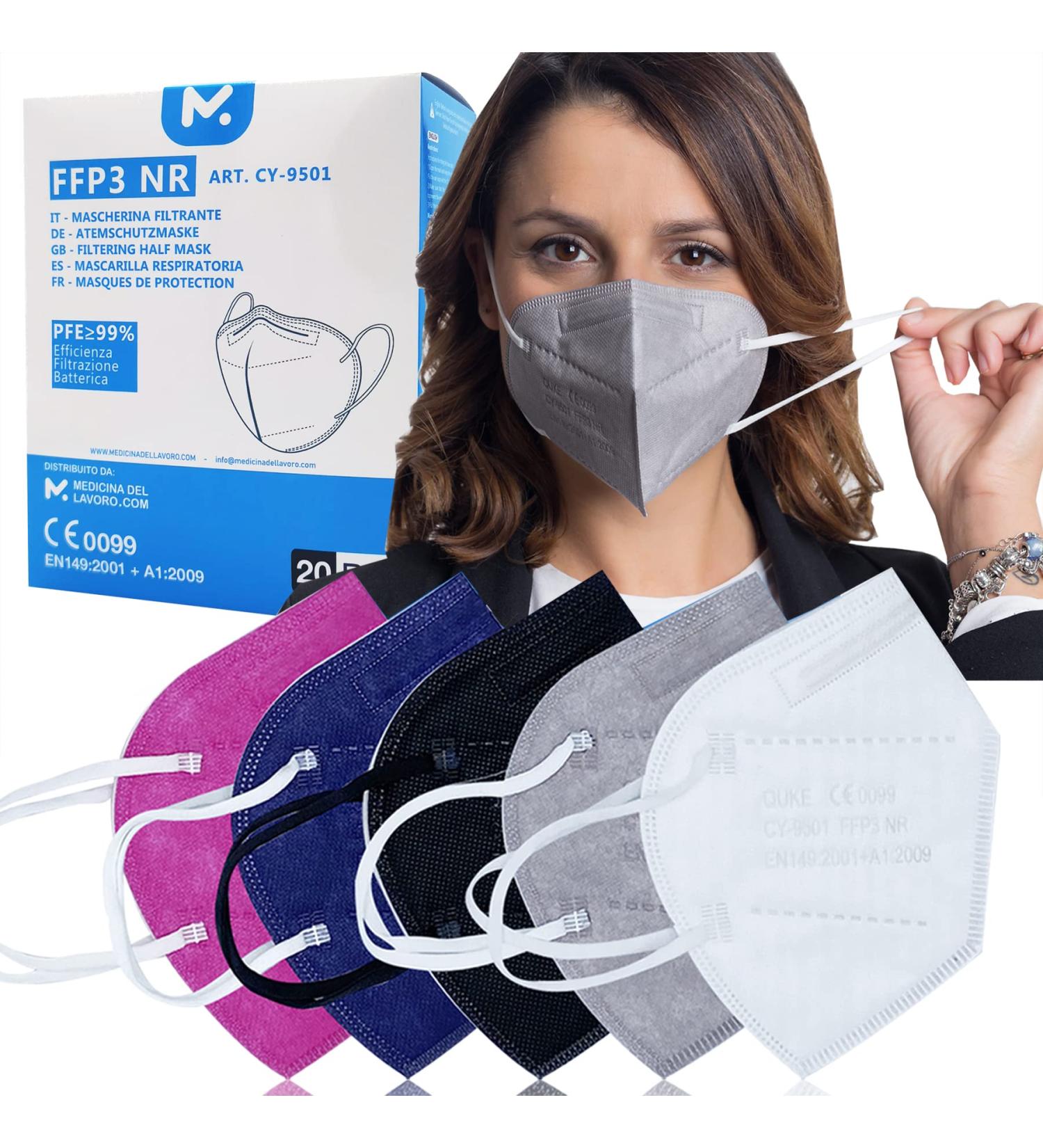 Buy 20 CE Certified FFP3 Respiratory Masks - 5-Layer Dust & Particle Protection PFE 99% | Medical Safety Masks International Shipping - Buy Online on GoSupps.com