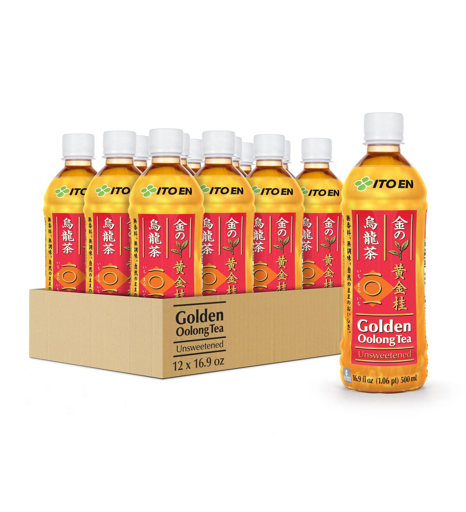 Ito En Golden Oolong Tea Unsweetened 500 ml Bottles (Pack of 12)