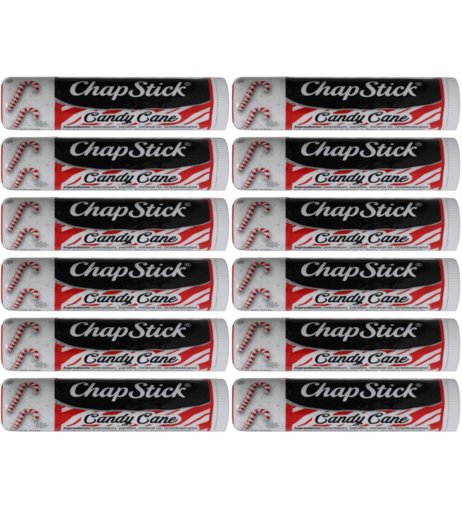 ChapStick Candy Cane Limited Edition 12-Stick Refill Pack - 12 Count (Pack of 1) - Buy Online on GoSupps.com