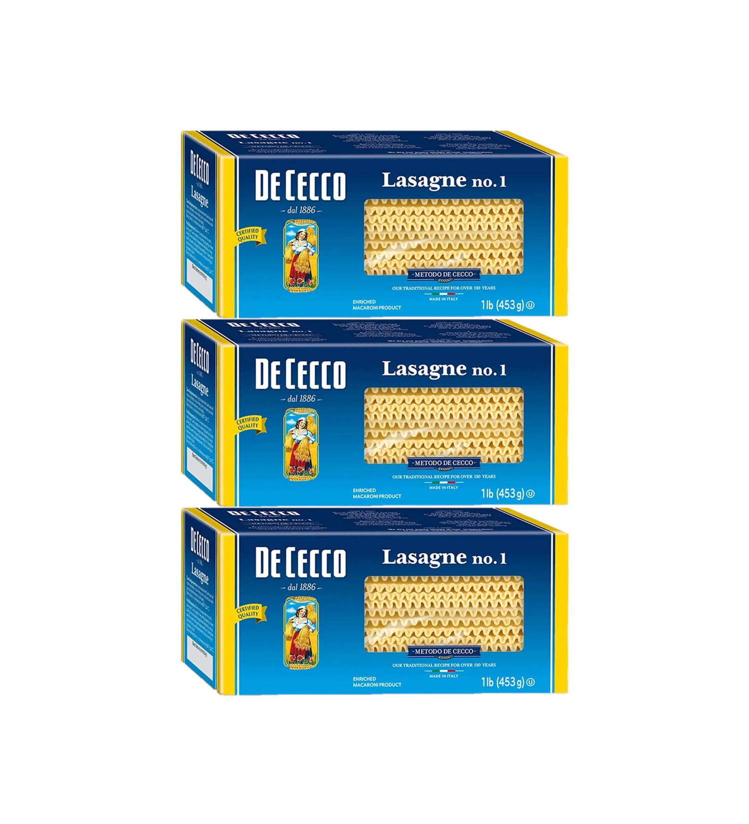 De Cecco Pasta Lasagne 16 oz - Pack of 3 | Premium Italian Pasta - Buy Online on GoSupps.com