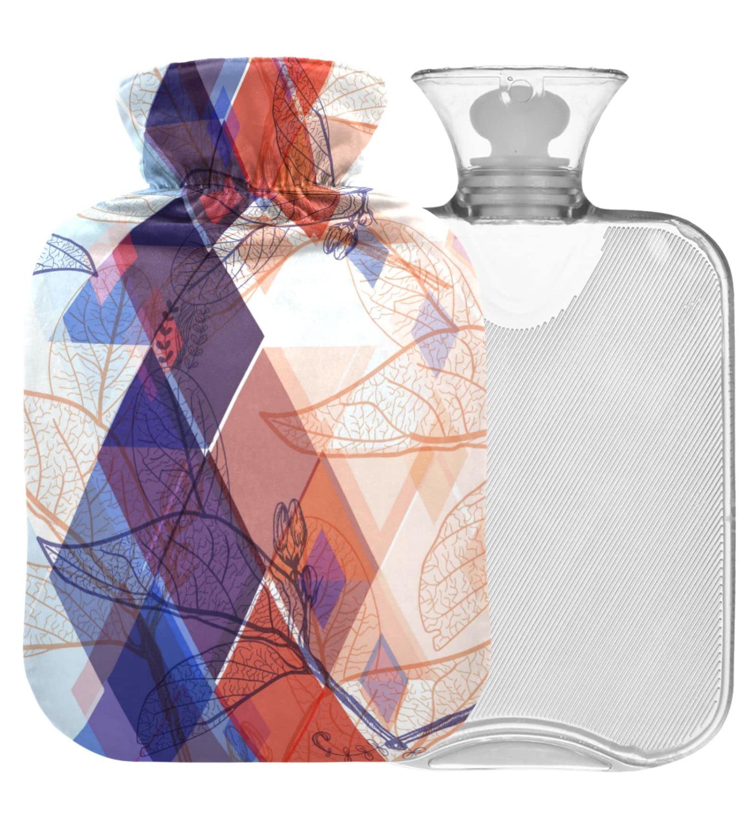 Shop Naanle Geometric Flower Hot Water Bottle - 2L Heat & Cold Therapy for Pain Relief | Transparent Design for Bed & Hand Feet Warmth - International Shipping Available - Buy Online on GoSupps.com