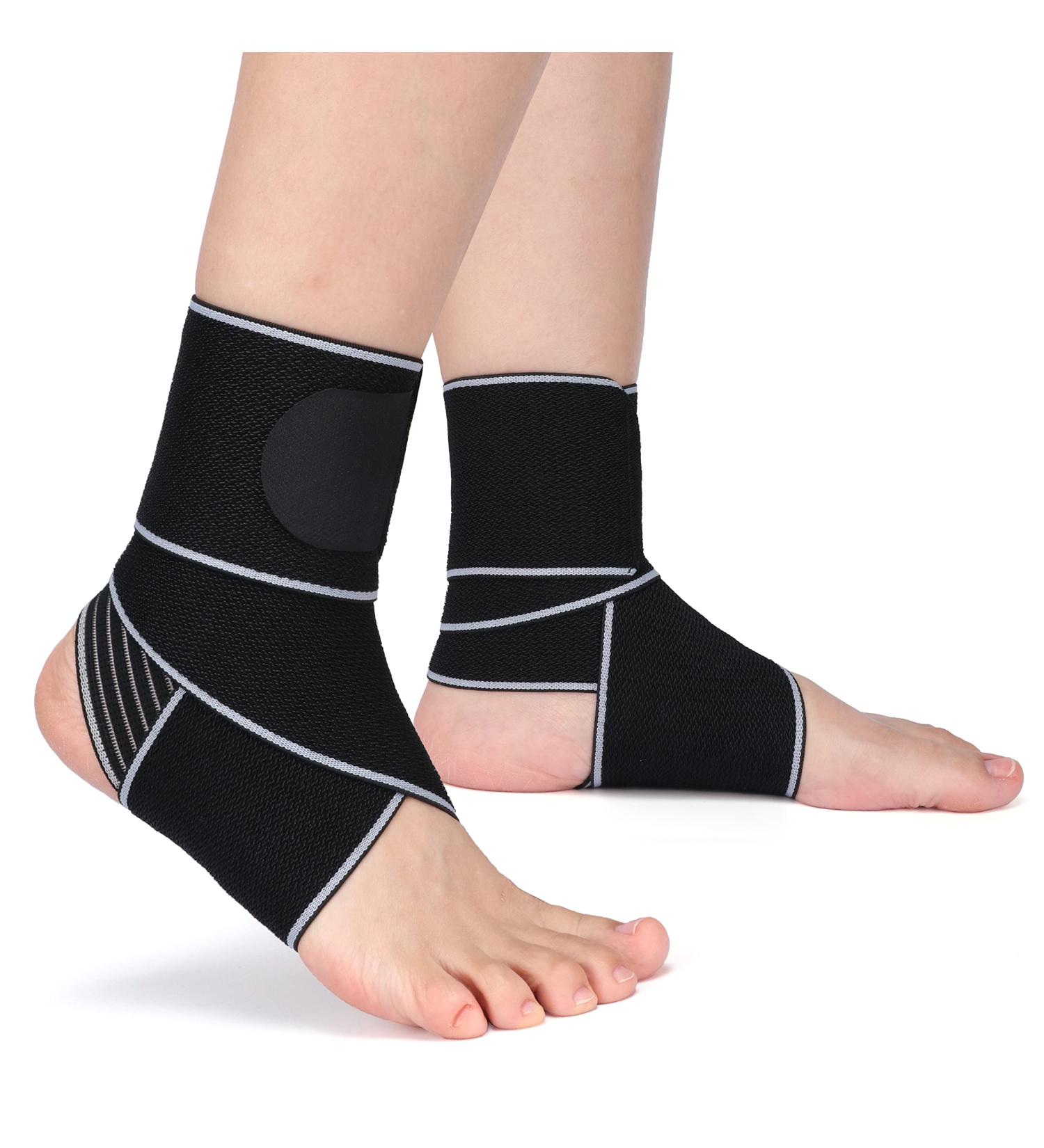 Adjustable Ankle Support Brace for Men and Women - Compression Sleeve for Plantar Fasciitis, Arthritis, and Joint Pain - Suitable for Sports - Grey - Buy Online on GoSupps.com