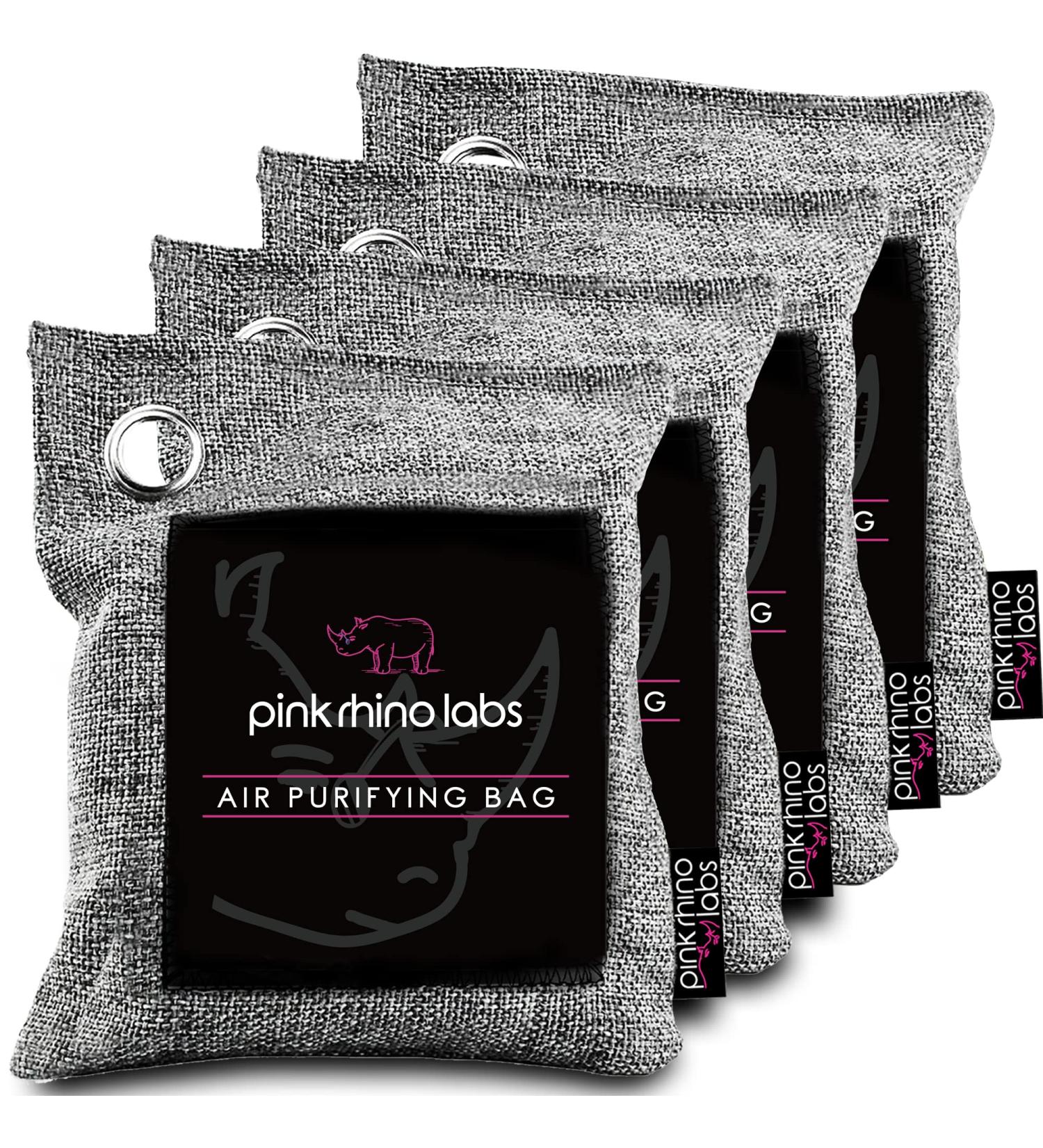 Nature Fresh Moso Bamboo Charcoal Air Purifying Bag - Odor Eliminator for Home & Car - Kid & Pet Friendly - Activated Charcoal by Pink Rhino Labs - Buy Online on GoSupps.com