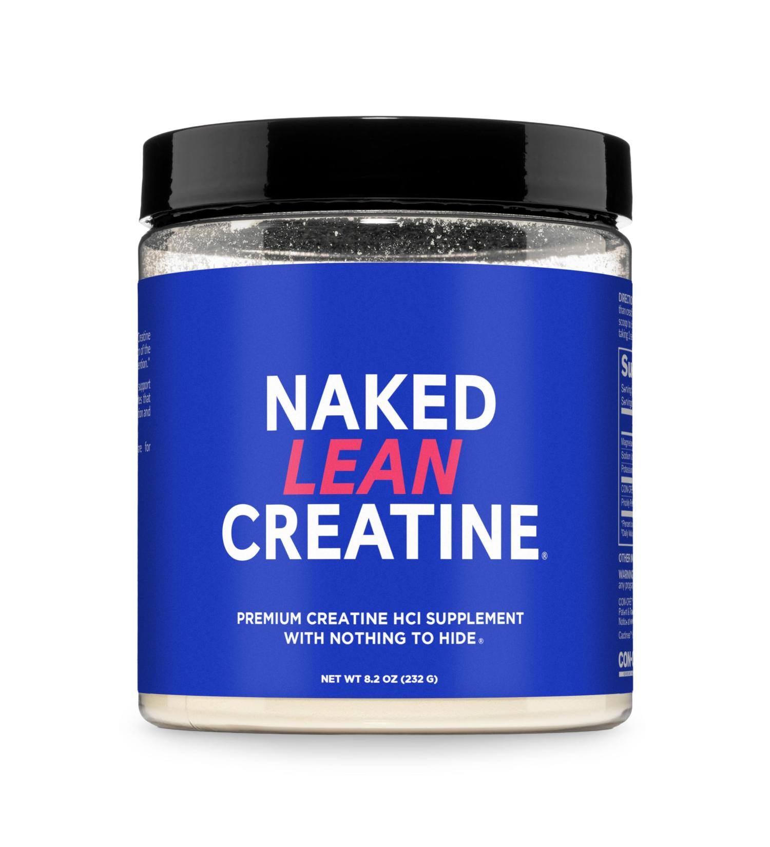 NAKED Lean Creatine HCl Powder 100 Servings - Con-Cret Creatine Hydrochloride with Organic Prickly Pear Extract Electrolytes - Muscle Growth Strength & Cognitive Support - Unflavored Unflavored 8.2 Ounce (Pack of 1) - Buy Online on GoSupps.com