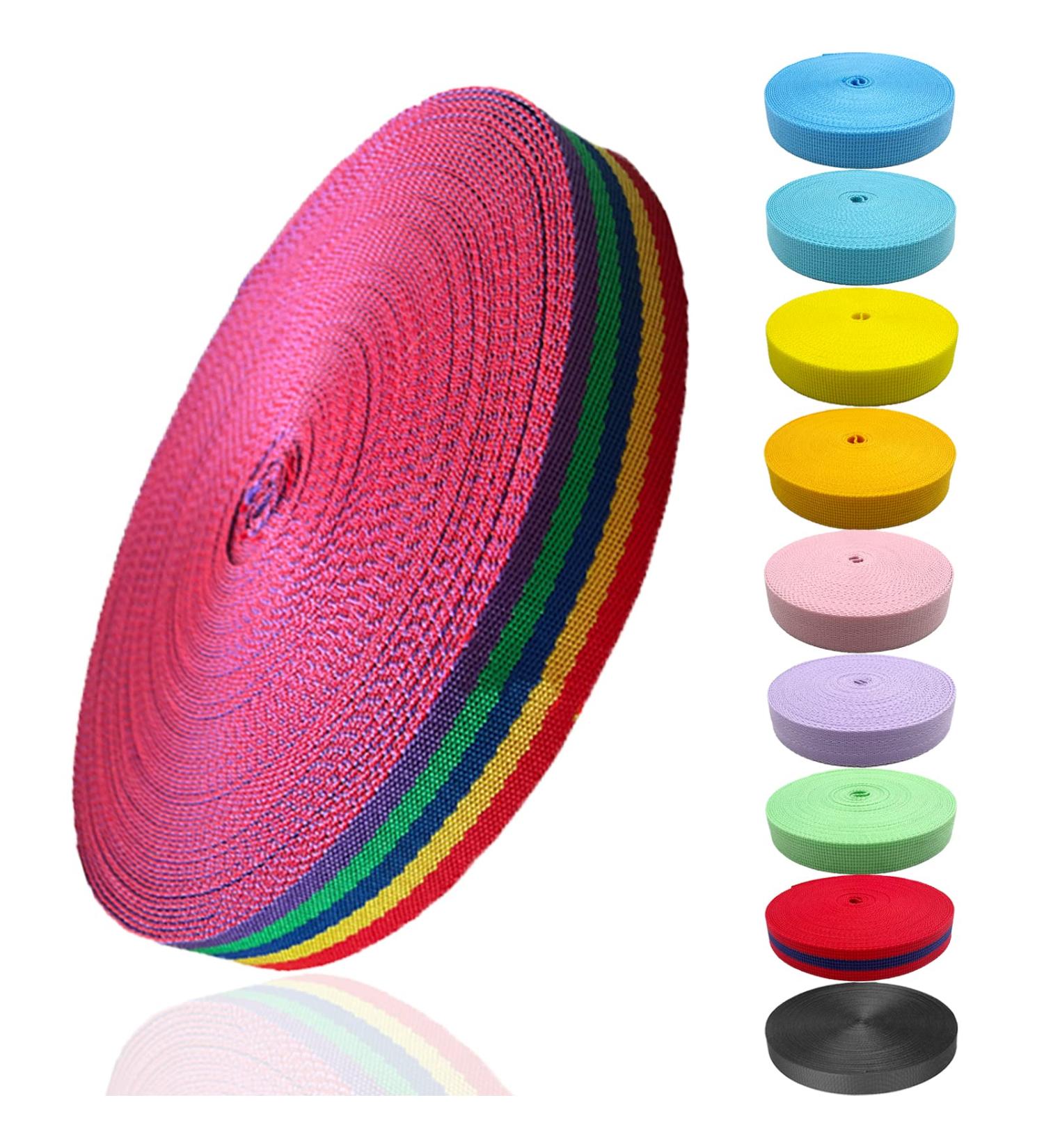 ADALT LION 1 Inch Wide Heavyweight Nylon Webbing Strap - 12 Yard Multicolor Roll for DIY Gear Repair, Pet Collars, Crafts | Indoor/Outdoor Use - Buy Online on GoSupps.com