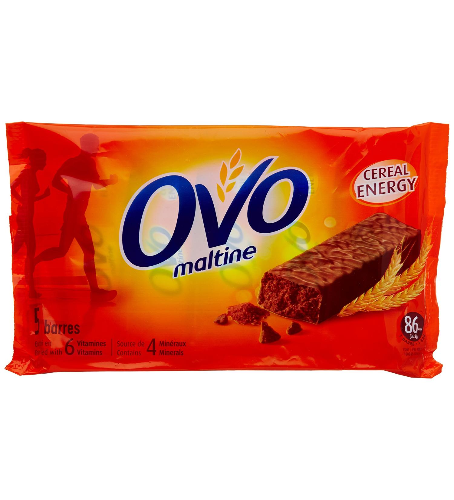 Ovomaltine Malt and Chocolate Energy Bars - 5 x 20g bars - Buy Online on GoSupps.com