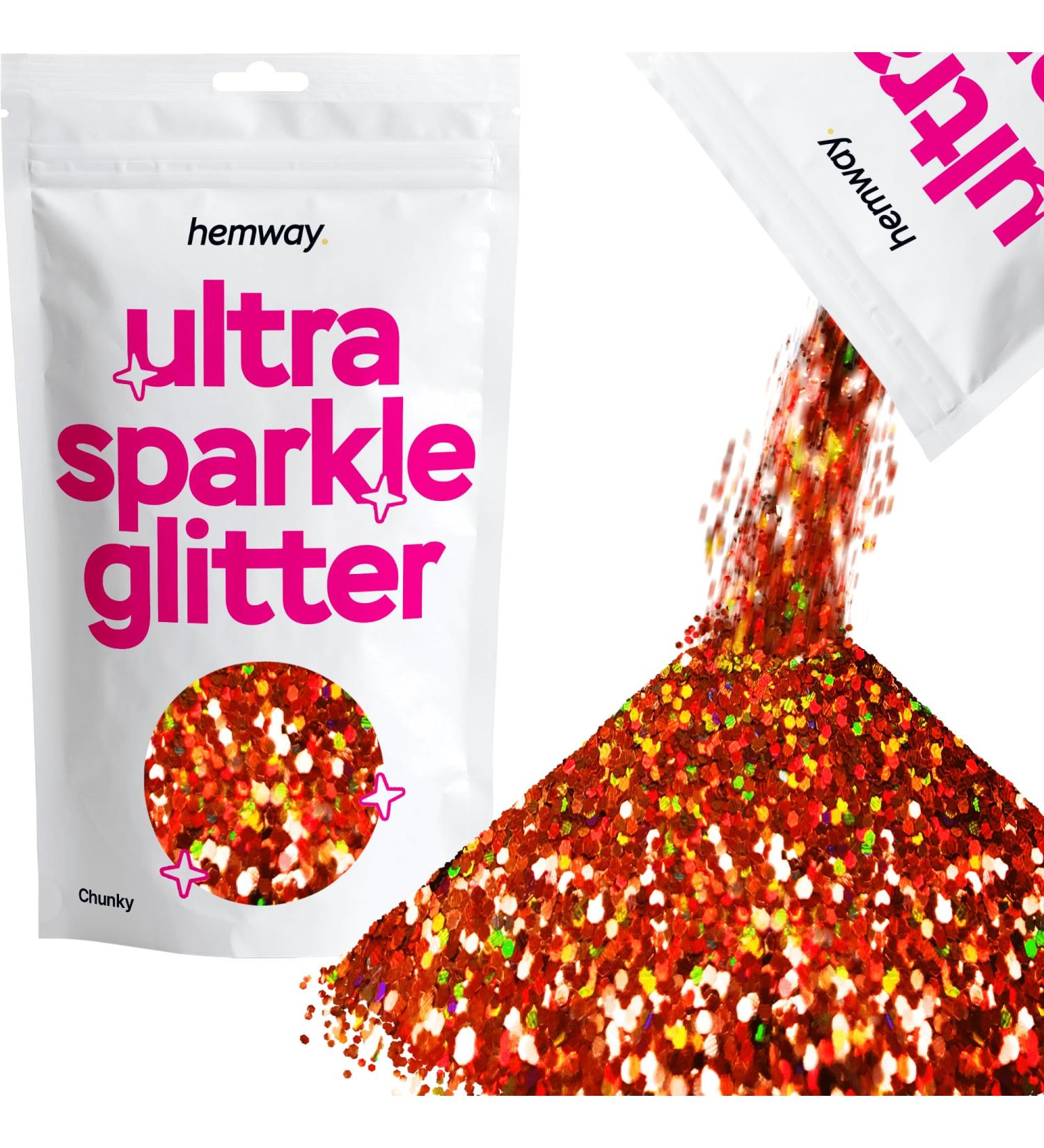 Hemway Bronze Holographic Chunky Glitter - 100g | Cosmetic Safe 3.5oz 0.025-0.6mm | Ideal for Arts Crafts & Makeup - Buy Online on GoSupps.com