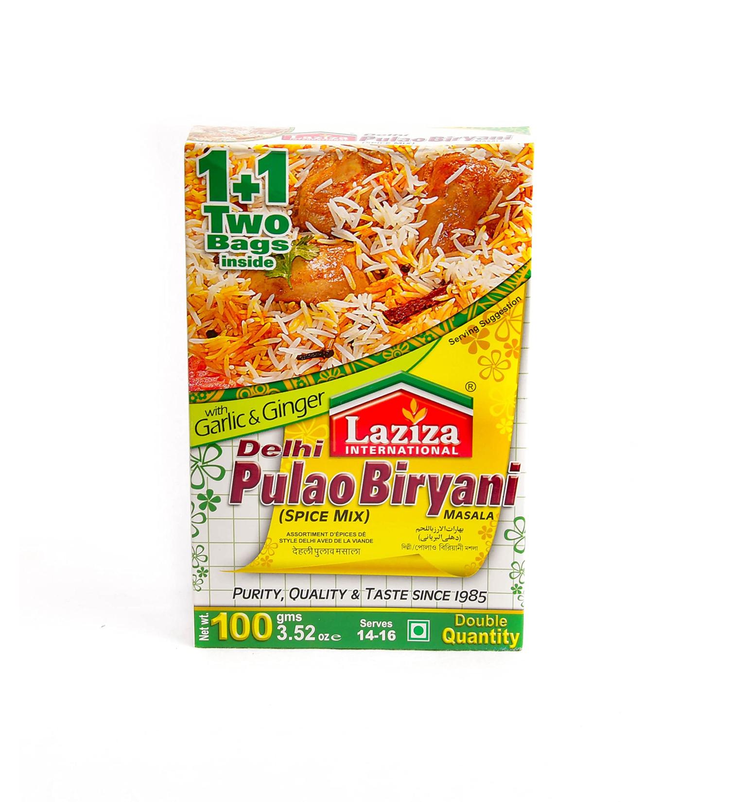 Laziza Delhi Pulao Biryani Spice Mix | Delhi Pulao Biryani Masala | Easy Cook | 100g - Buy Online on GoSupps.com