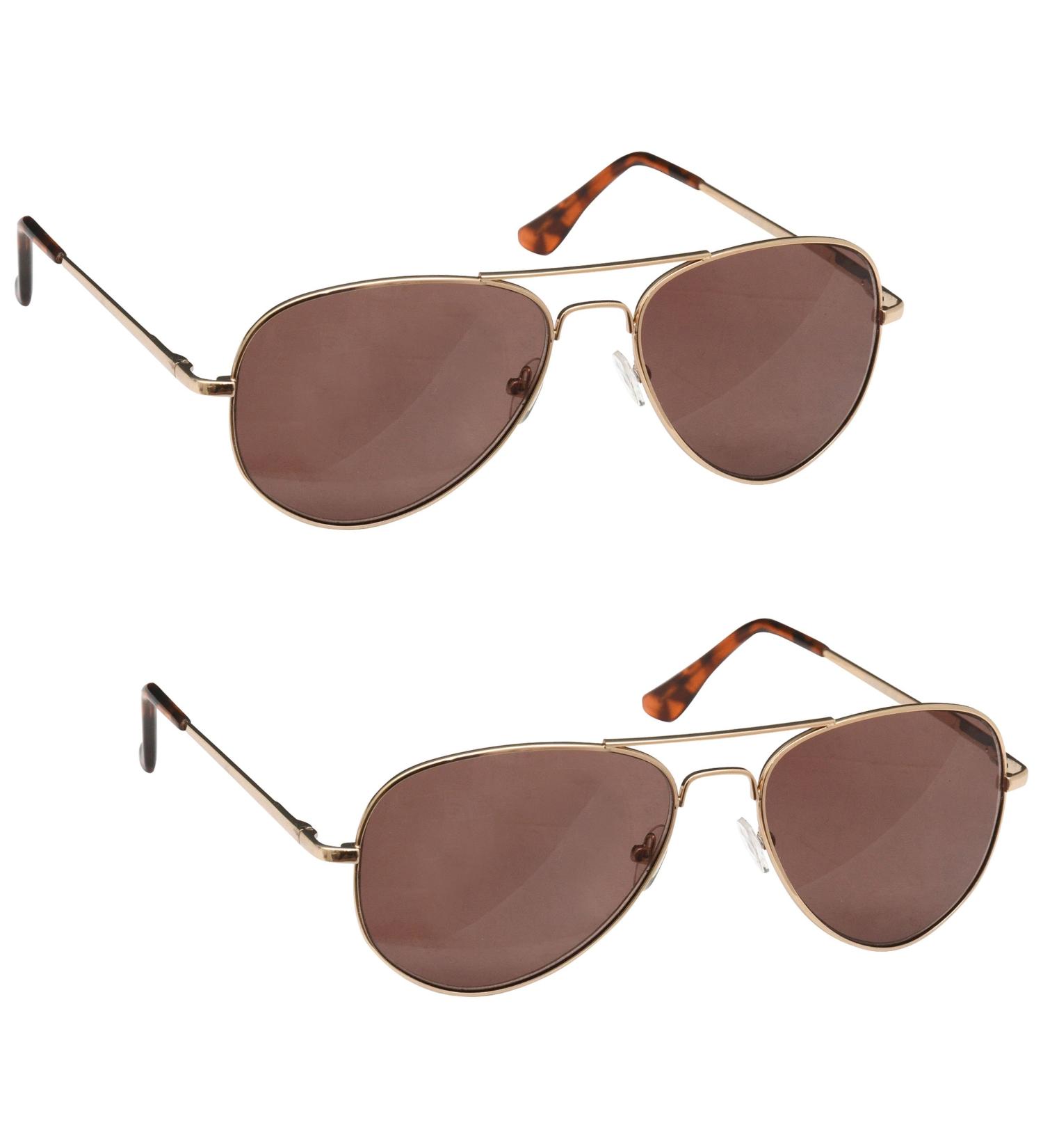 The Reading Glasses Company Gold Sun Readers Value 2 Pack UV400 Men Women SS8-9 +1.50 +1.50 Diopters Gold 2 Pack