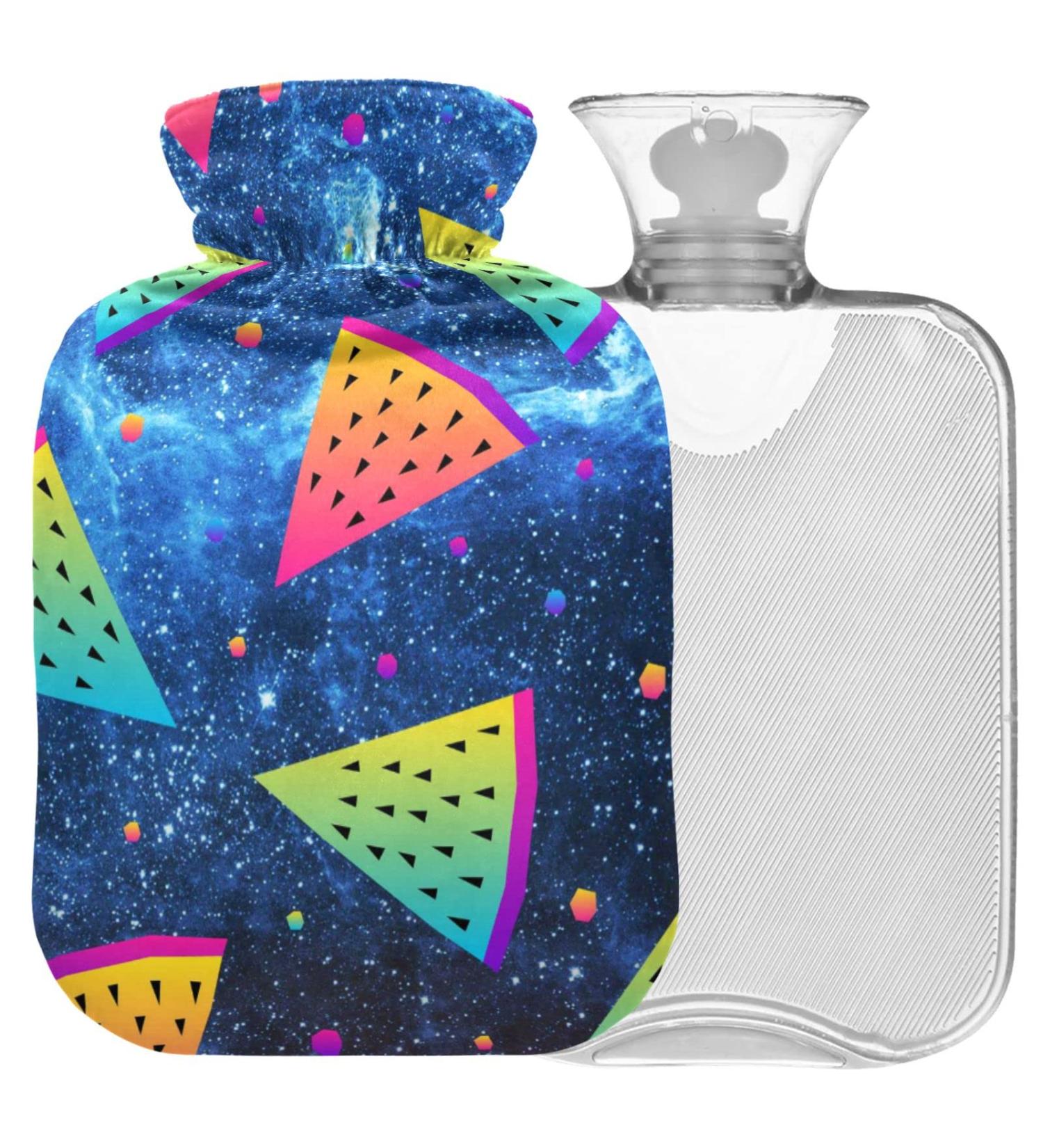 Shop Naanle 2L Abstract Rainbow Watermelon Hot Water Bottle - Pain Relief & Heat Therapy for Bed Hand & Foot - Buy Online on GoSupps.com