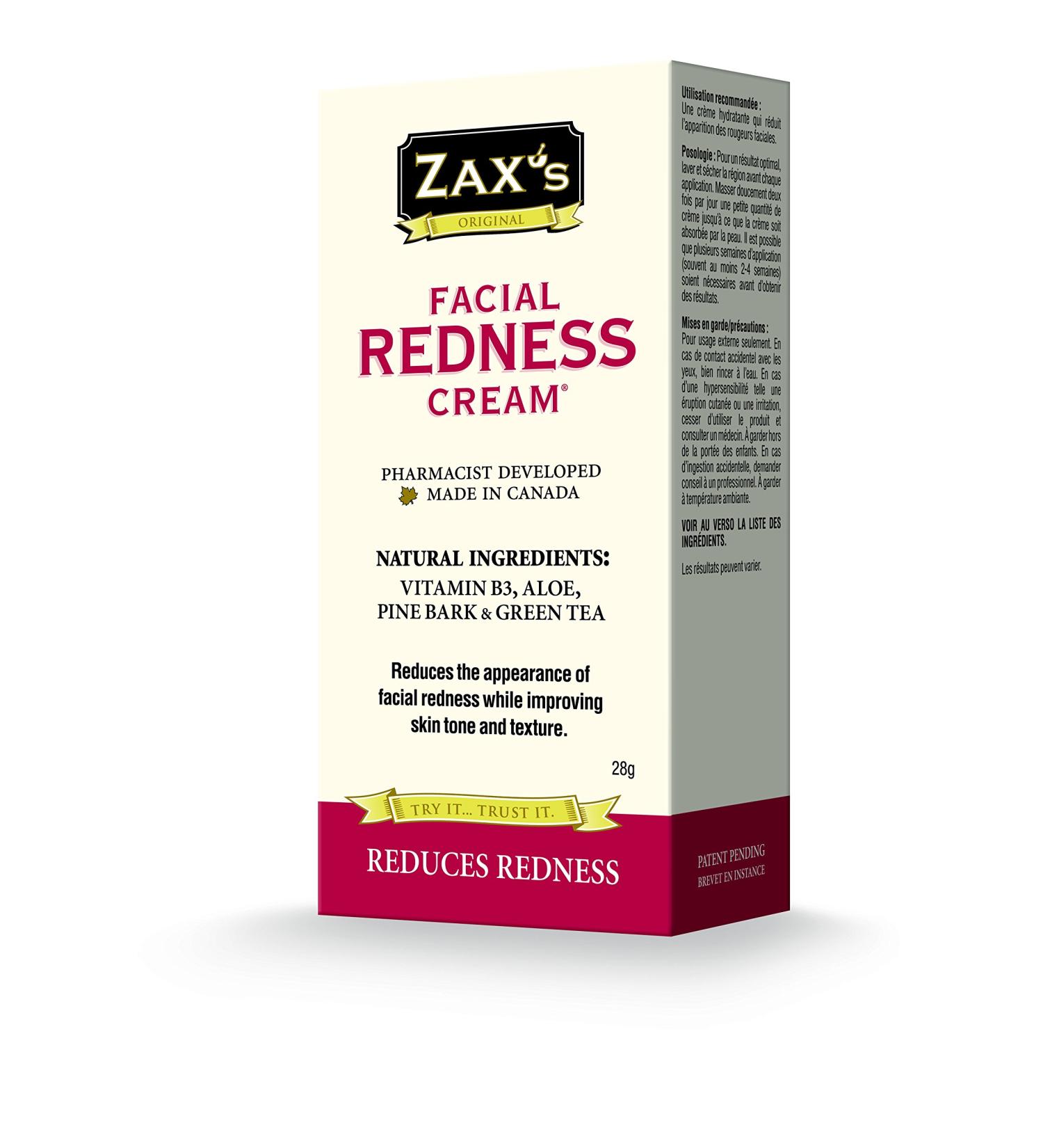 Zax's Facial Redness Cream for Windburn, Rosacea & Dehydrated Skin - Pharmacist Developed with Natural Ingredients - Buy Online on GoSupps.com