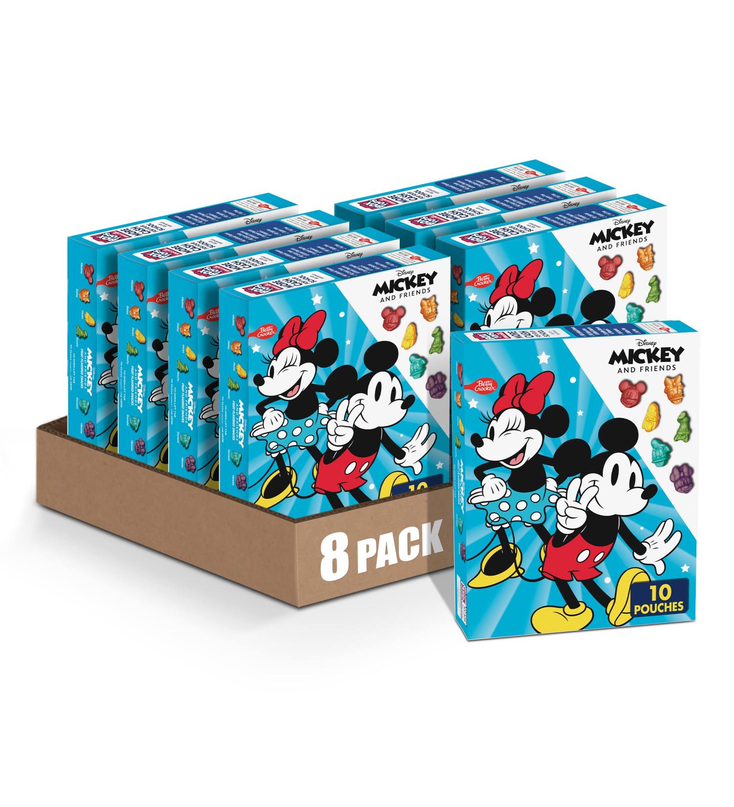 Betty Crocker Fruit Snacks Disney Mickey Mouse 8 oz 10 Count Box - Pack of 8 - Buy Online on GoSupps.com