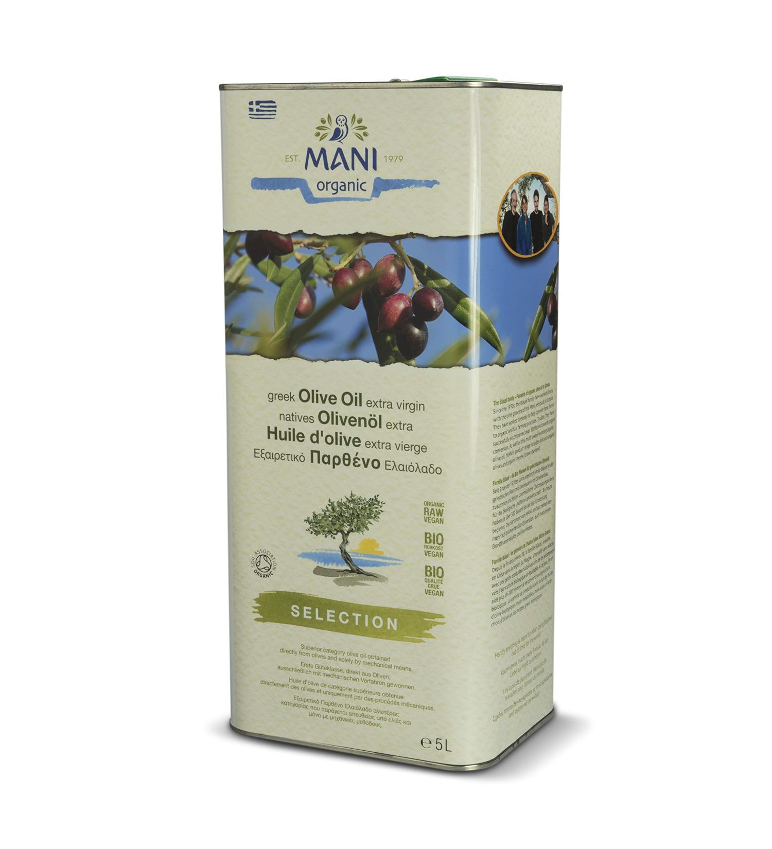 MANI Organic Olive Oil Selection 5 Litres