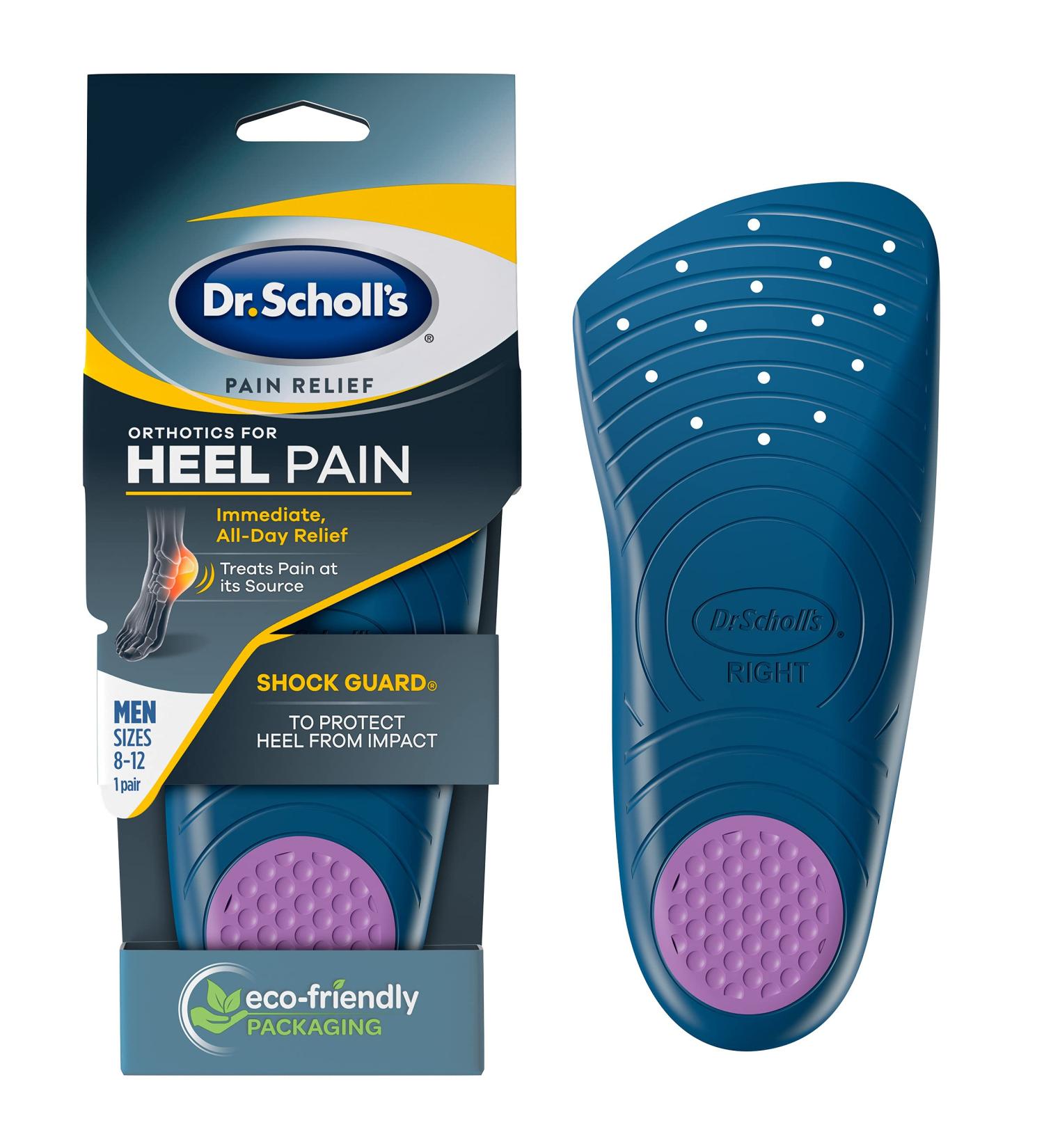 Dr. Scholl's Heel Pain Relief Orthotics - Clinically Proven for Plantar Fasciitis & Heel Spurs - Buy Online on GoSupps.com