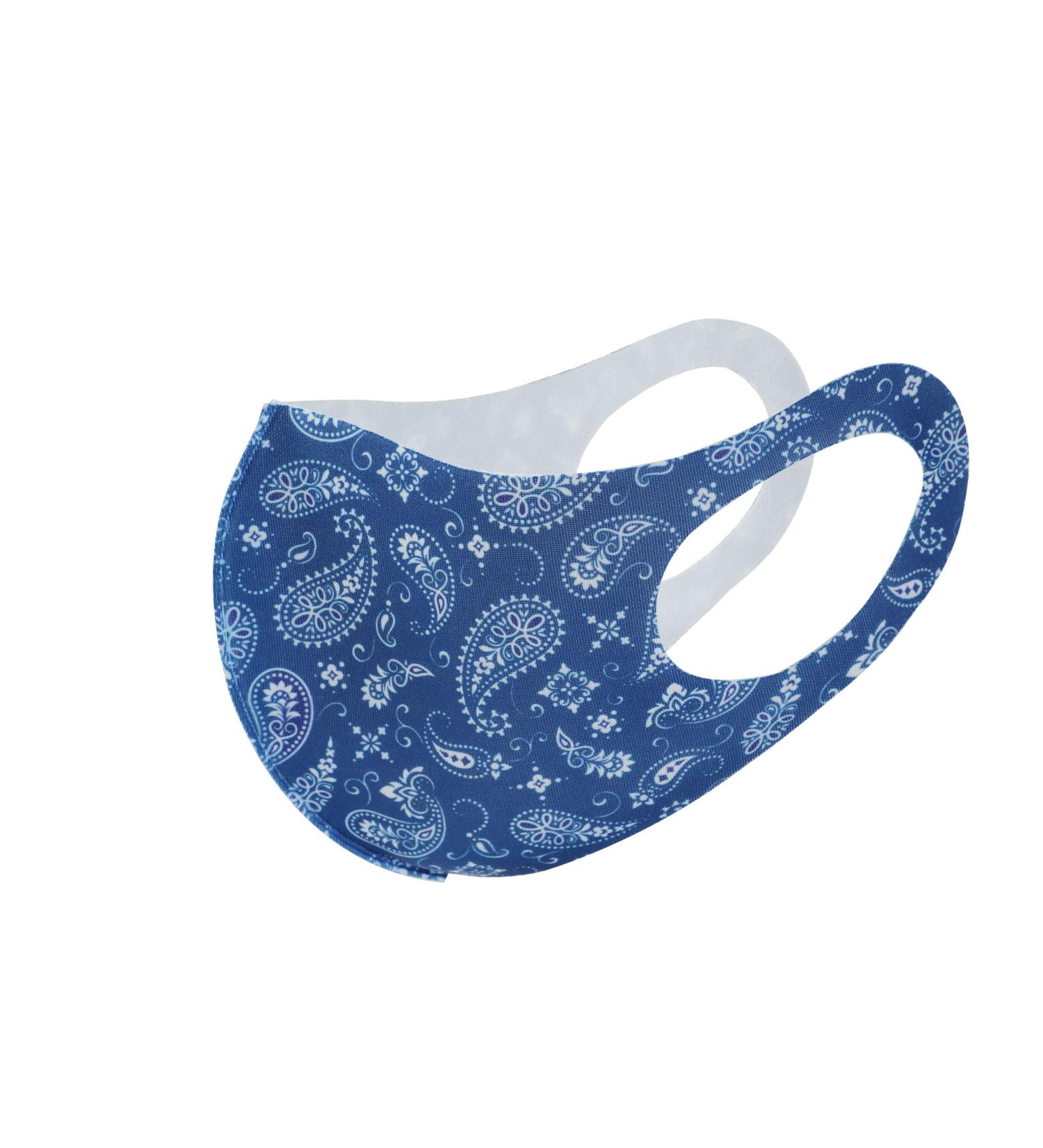 Komonee Paisley Face Mask | Washable & Reusable | Dustproof Cloth Mouth Cover for Men & Women | Cycling, Ski & Outdoor Protection | Blue - Buy Online on GoSupps.com