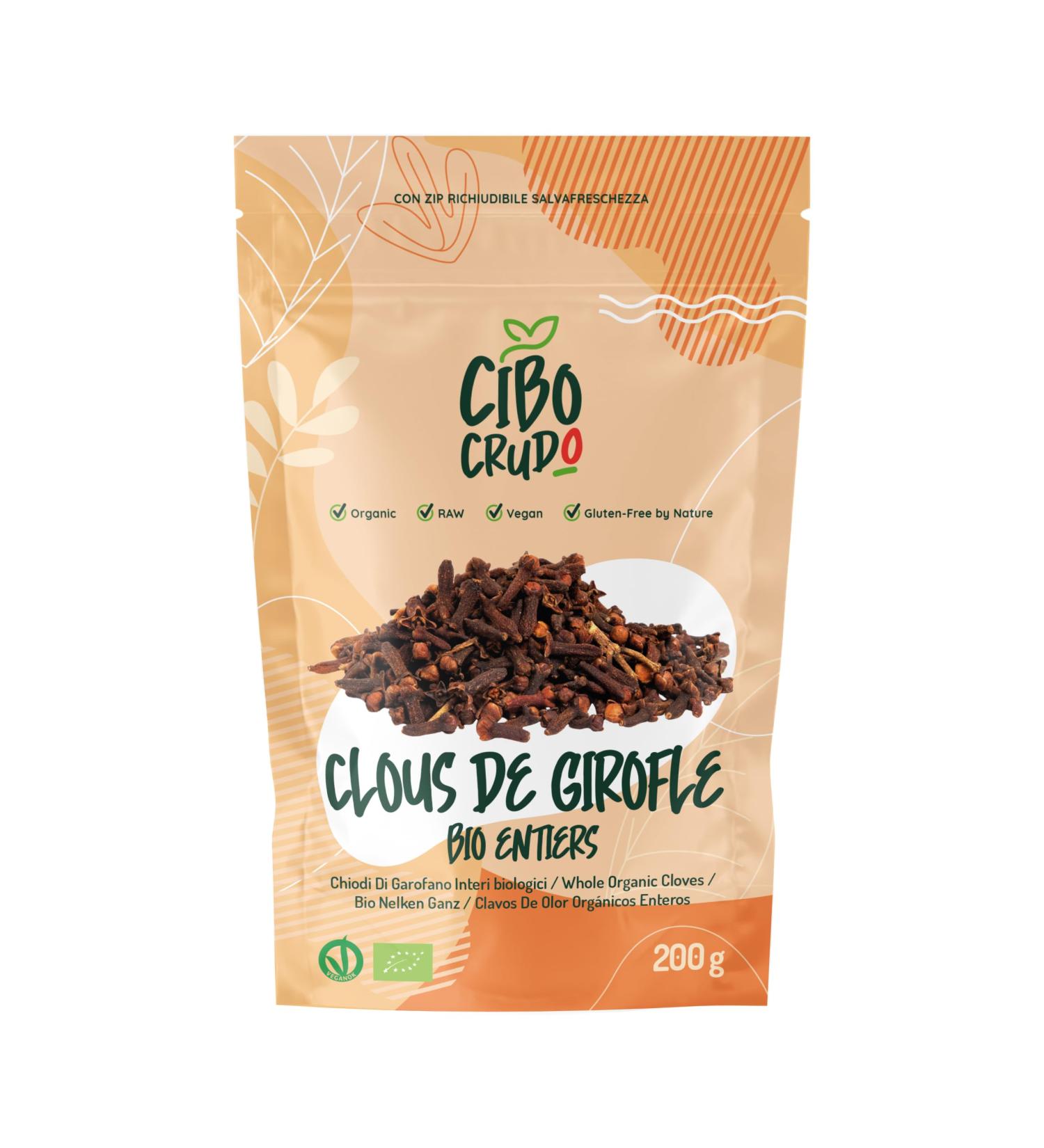 Organic Whole Cloves - 100 g. 100% Pure and Natural Sun Dried Nails to Flavor Meat Dishes and Desserts like Gingerbread.