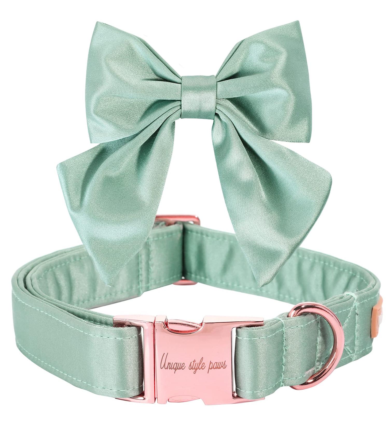 Unique Style Paws Silk Green Dog Hall Band - Cond-Resistant Wedding Accessory for X-Large Dogs - Buy Online on GoSupps.com